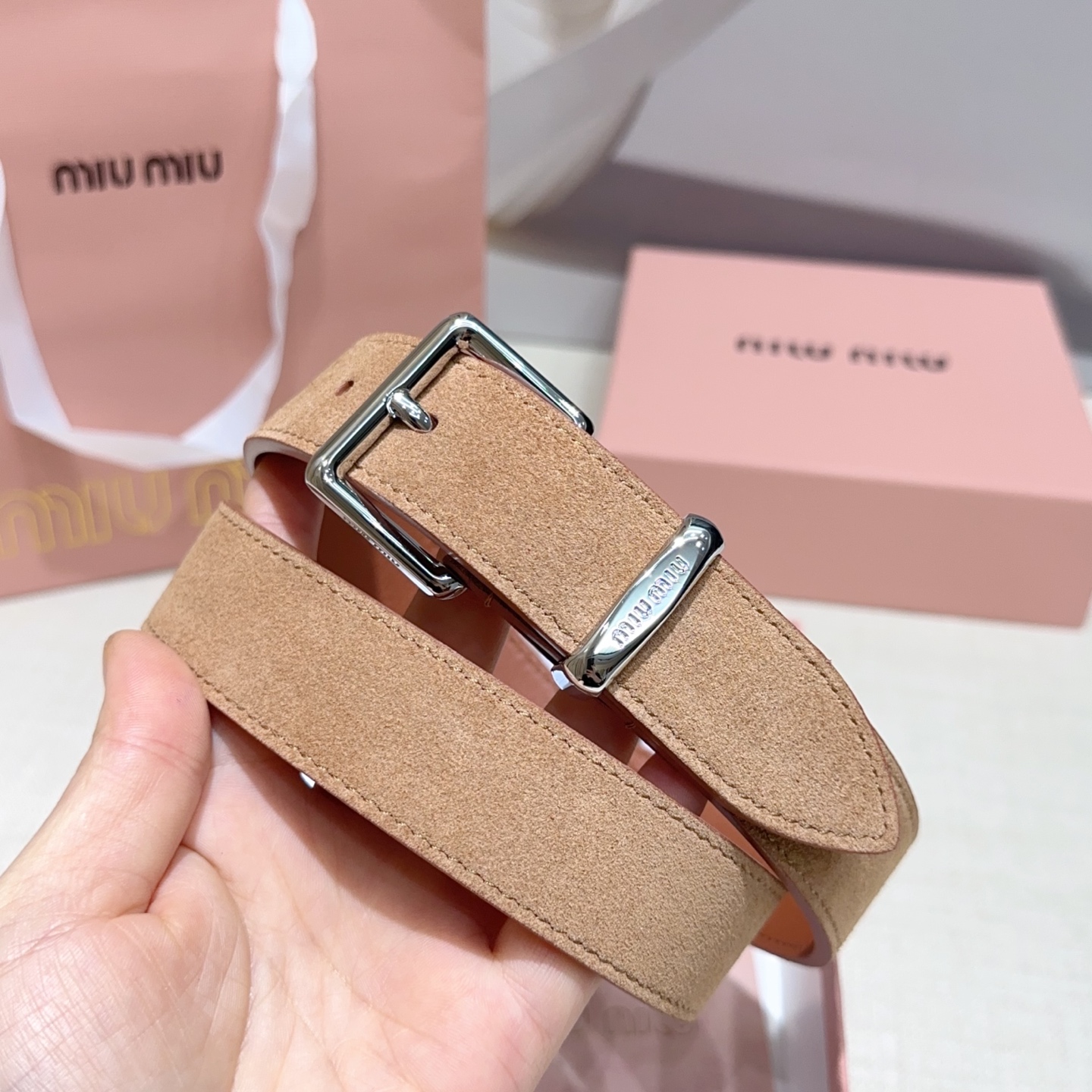 💥💥💥3.0cm缪缪miu min腰带，双面头层牛皮，长度：75.80.85.90.95.100.105