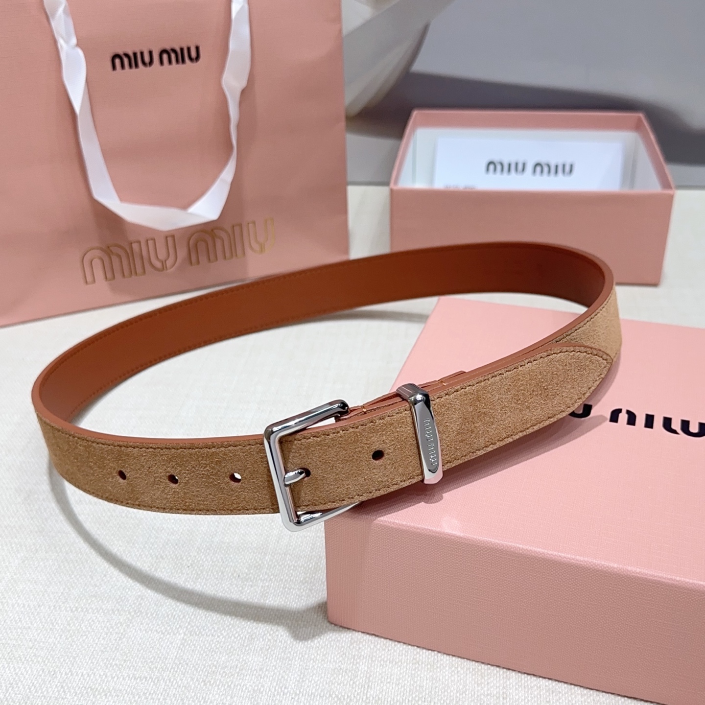 💥💥💥3.0cm缪缪miu min腰带，双面头层牛皮，长度：75.80.85.90.95.100.105