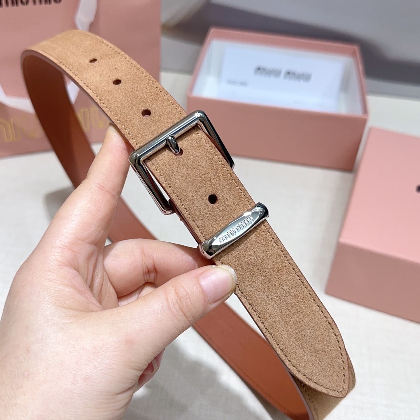 💥💥💥3.0cm缪缪miu min腰带，双面头层牛皮，长度：75.80.85.90.95.100.105