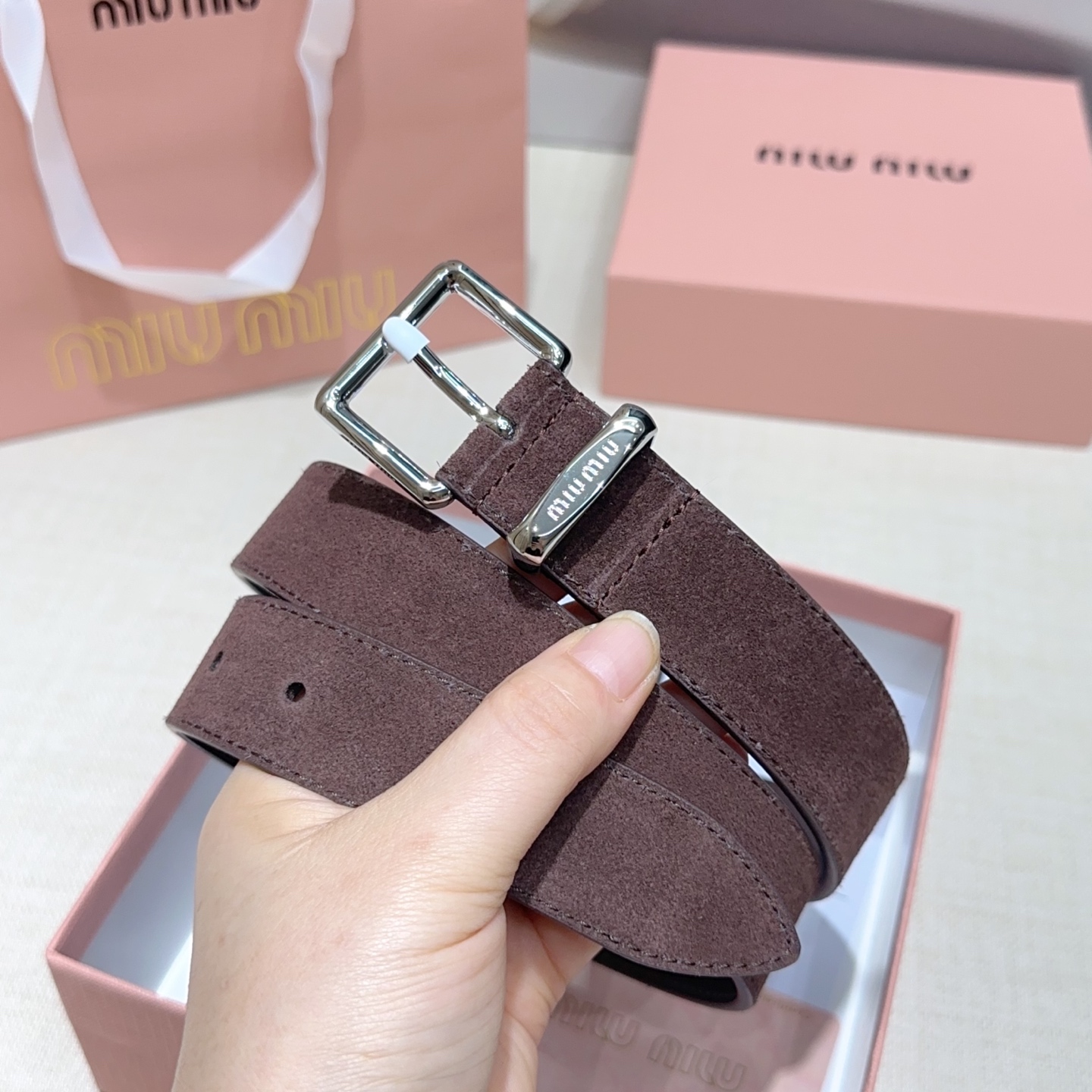 💥💥💥3.0cm缪缪miu min腰带，双面头层牛皮，长度：75.80.85.90.95.100.105