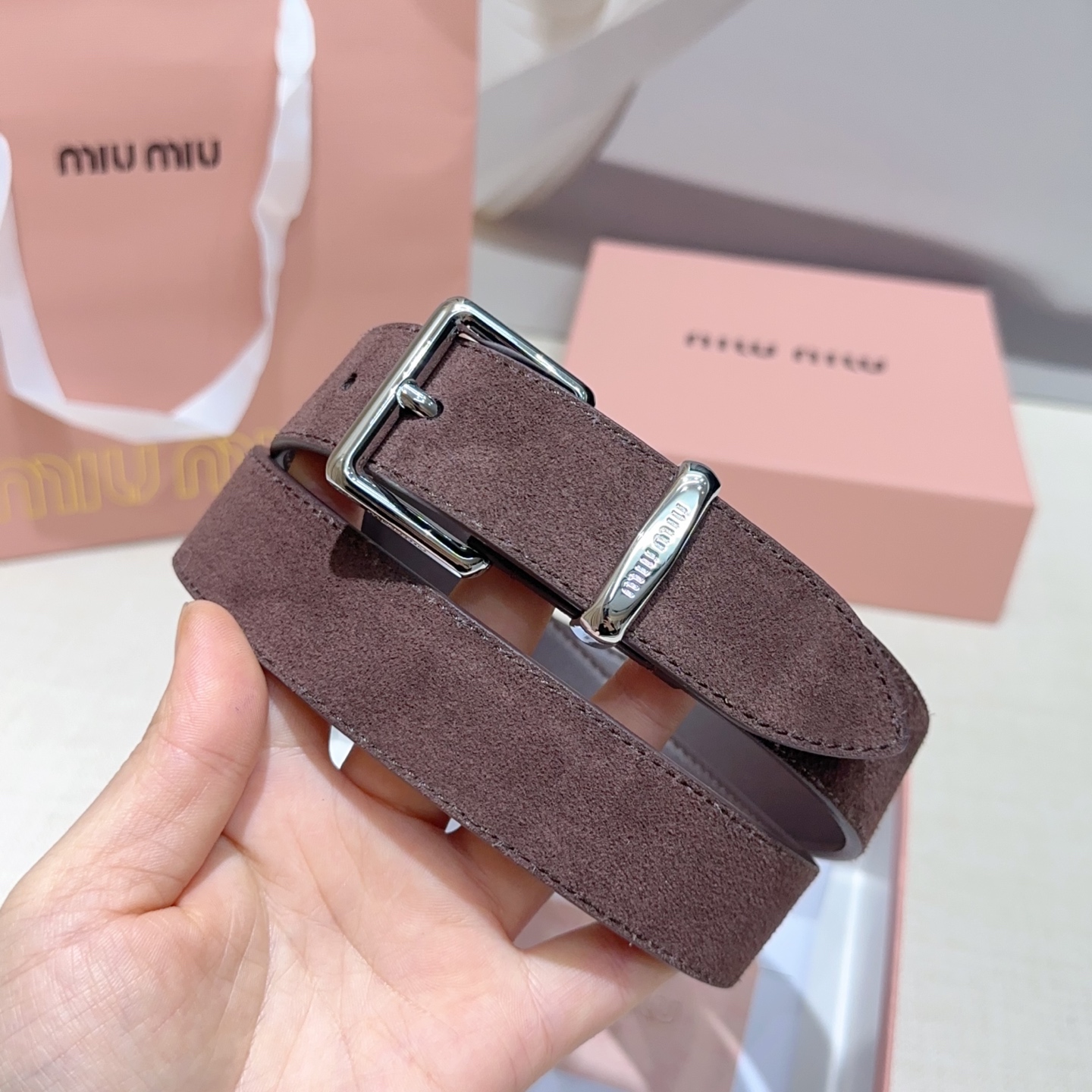 💥💥💥3.0cm缪缪miu min腰带，双面头层牛皮，长度：75.80.85.90.95.100.105