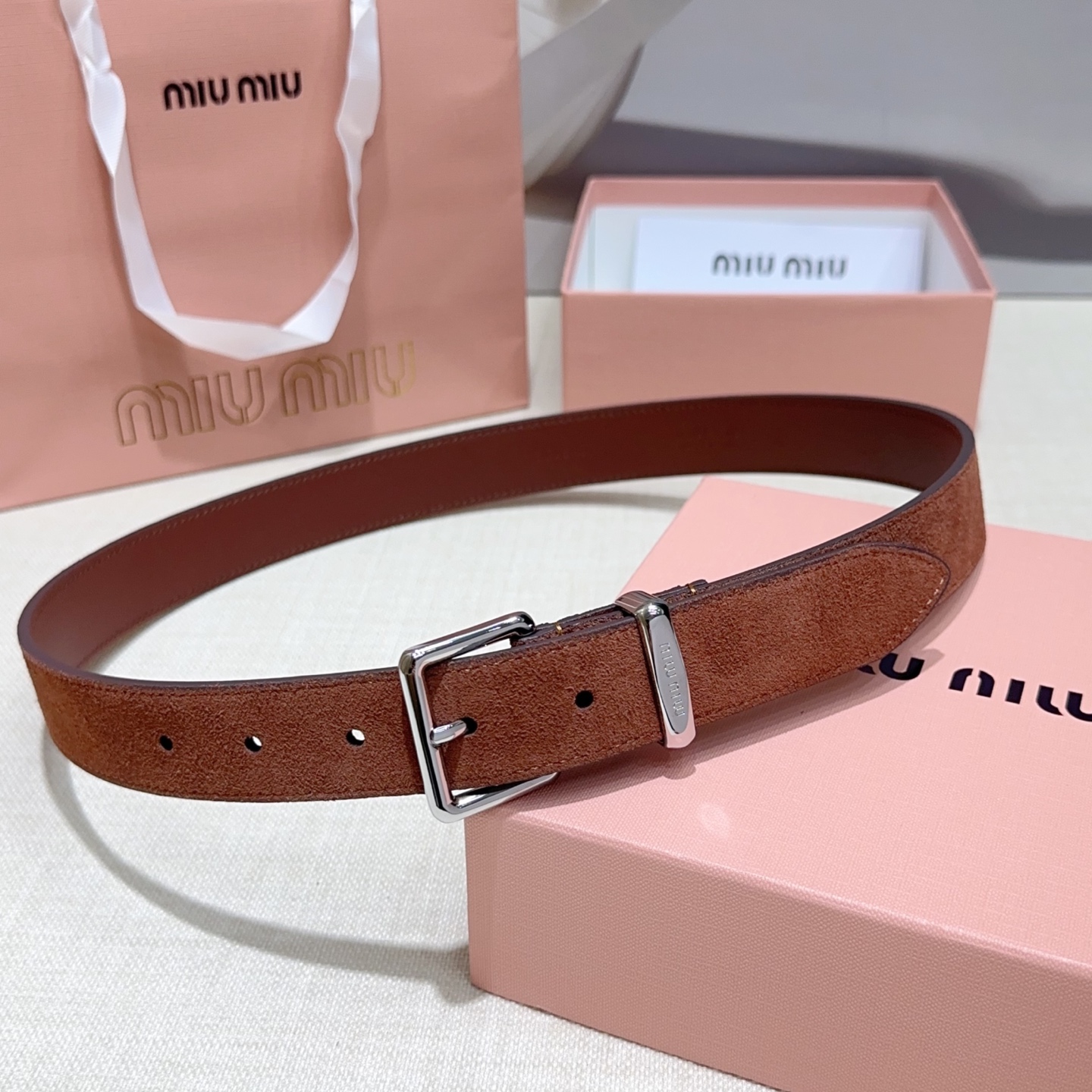 💥💥💥3.0cm缪缪miu min腰带，双面头层牛皮，长度：75.80.85.90.95.100.105