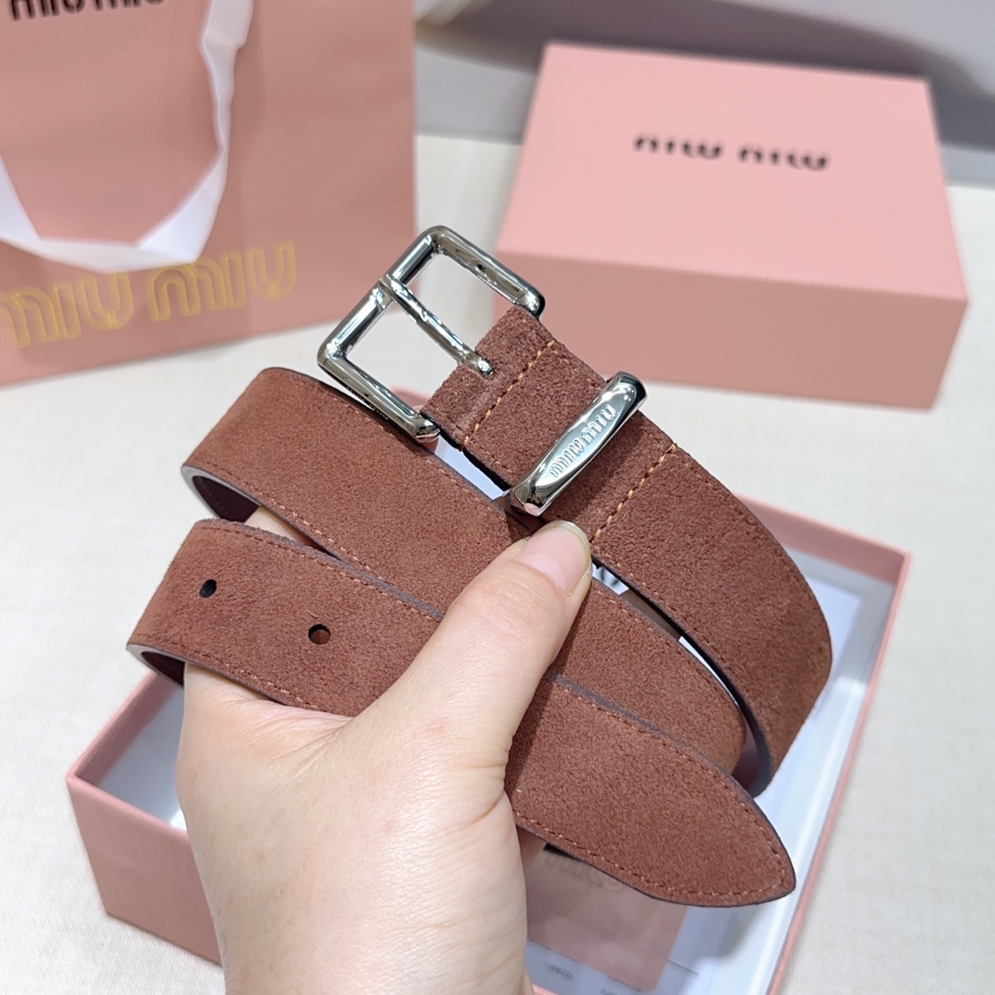 💥💥💥3.0cm缪缪miu min腰带，双面头层牛皮，长度：75.80.85.90.95.100.105