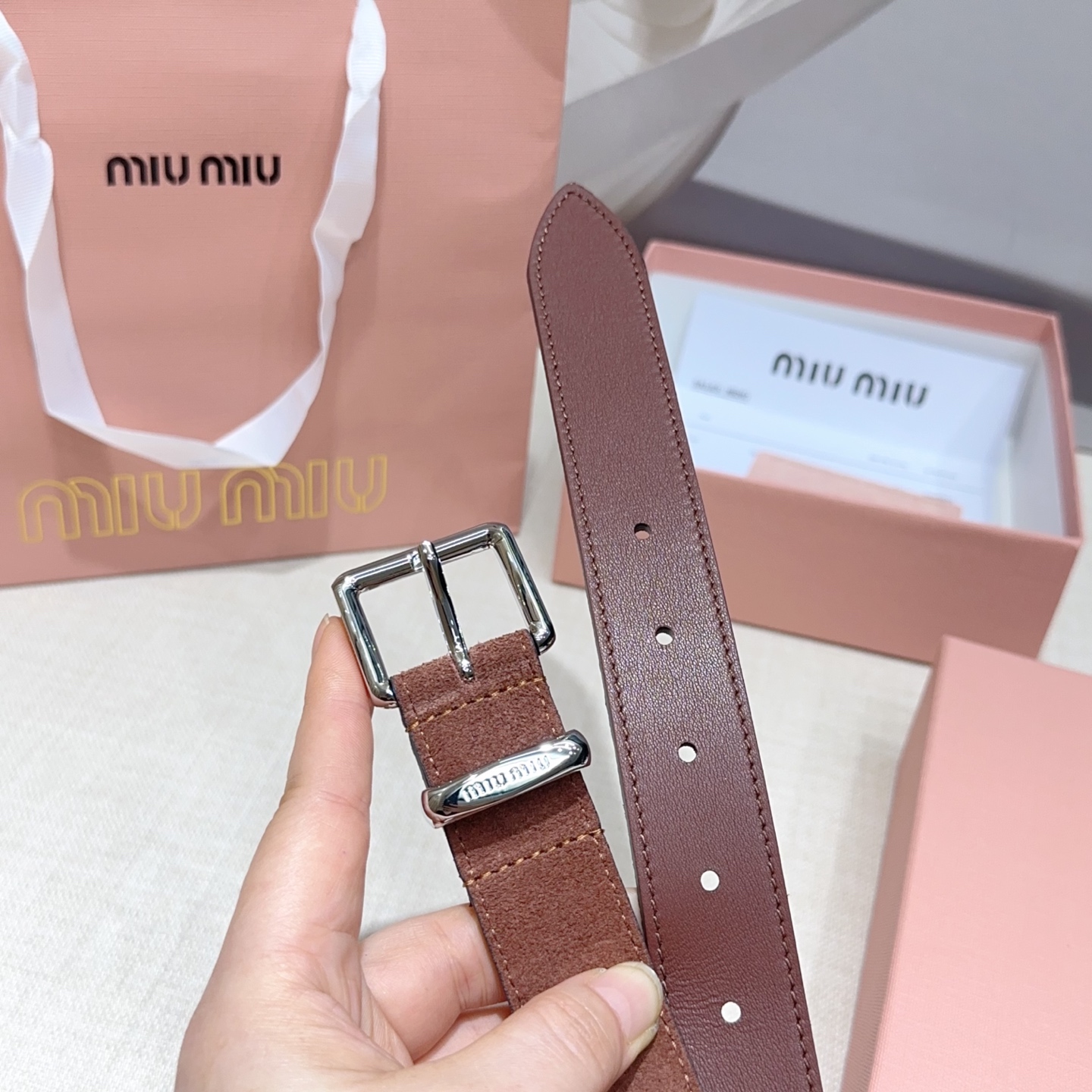 💥💥💥3.0cm缪缪miu min腰带，双面头层牛皮，长度：75.80.85.90.95.100.105