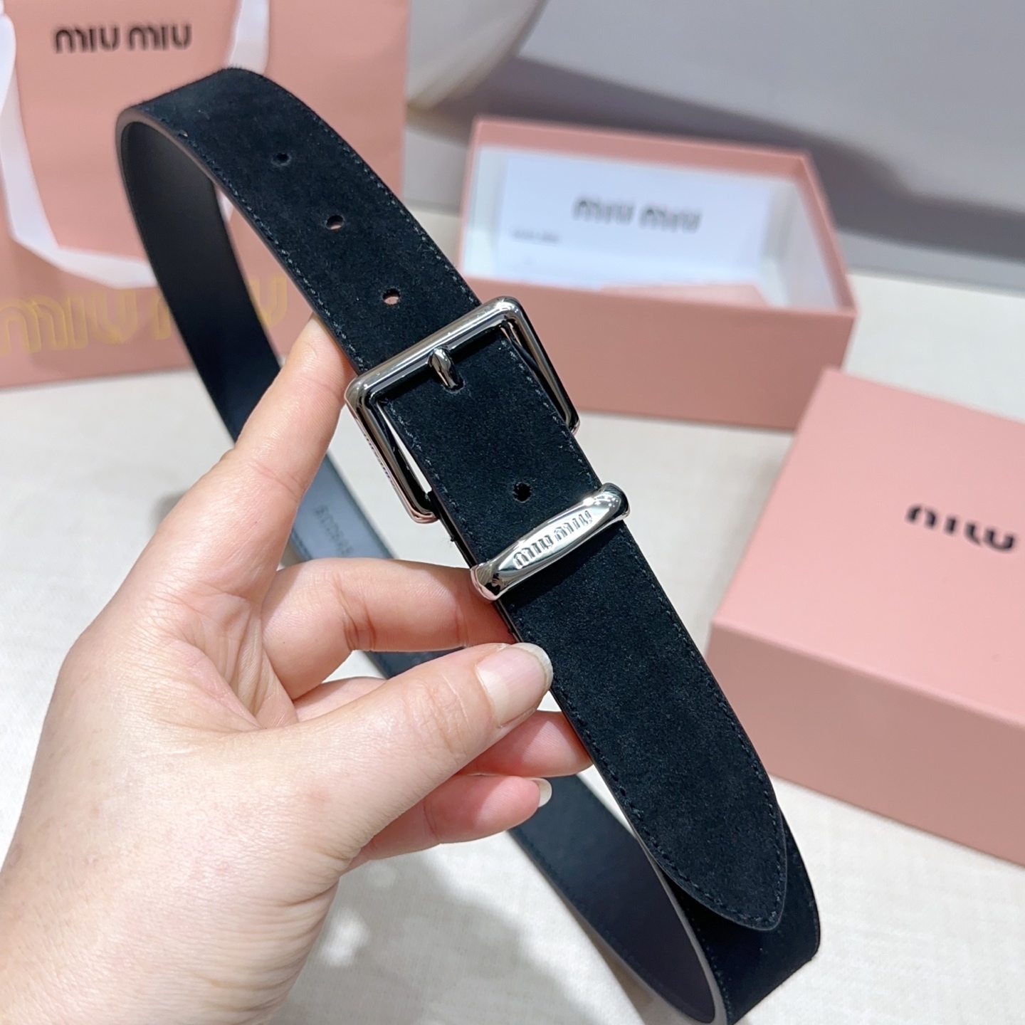 💥💥💥3.0cm缪缪miu min腰带，双面头层牛皮，长度：75.80.85.90.95.100.105