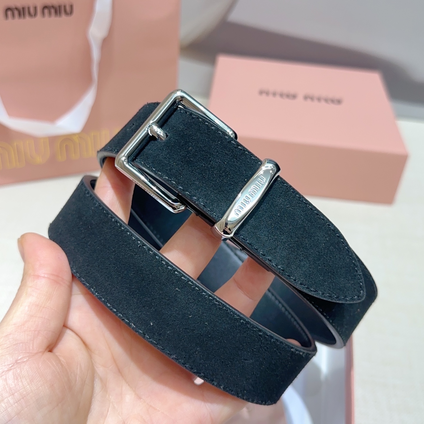 💥💥💥3.0cm缪缪miu min腰带，双面头层牛皮，长度：75.80.85.90.95.100.105