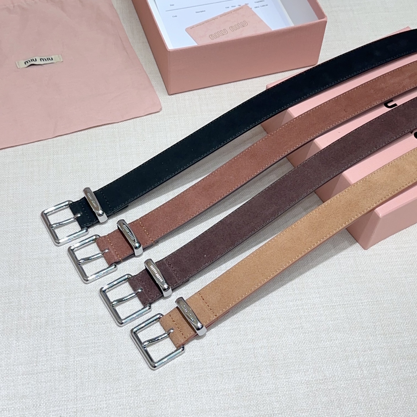 💥💥💥3.0cm缪缪miu min腰带，双面头层牛皮，长度：75.80.85.90.95.100.105