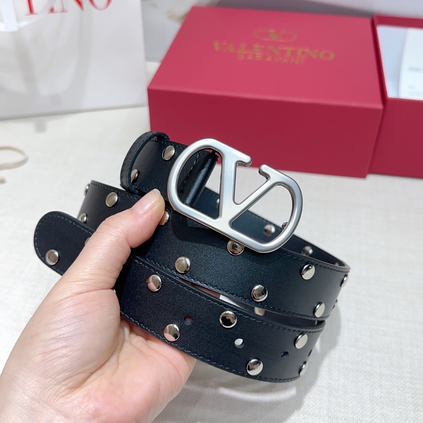 💥💥💥3.0cm华伦天奴腰带，双面头层牛皮，长度：75.80.85.90.95.100.105.110欧