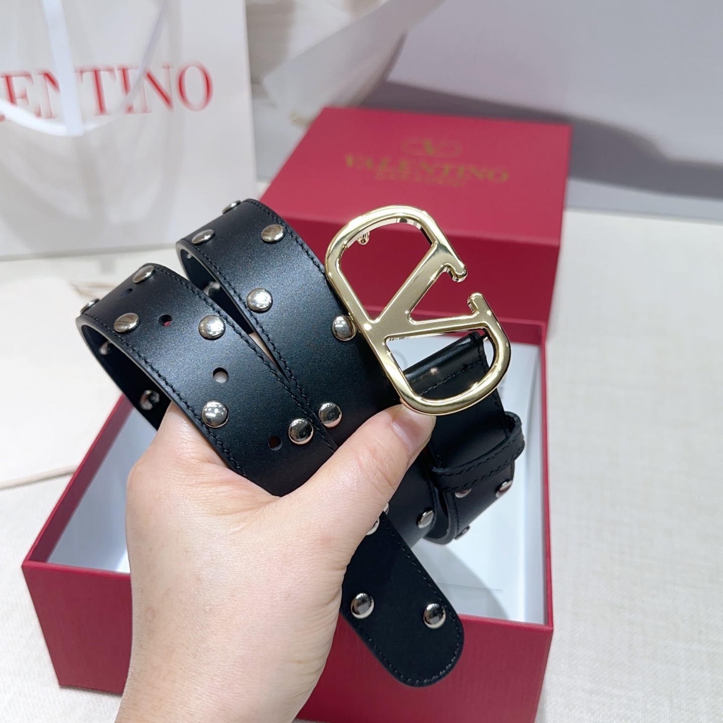 💥💥💥3.0cm华伦天奴腰带，双面头层牛皮，长度：75.80.85.90.95.100.105.110欧