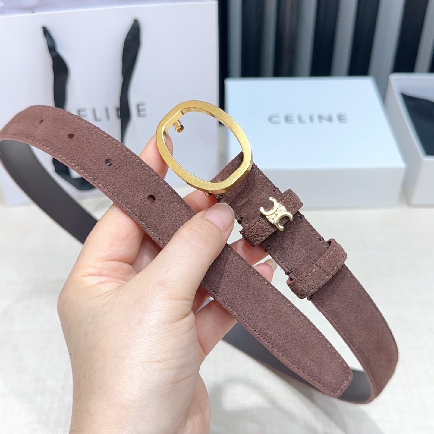 💥💥💥2.5cm赛琳腰带，双面头层牛皮，长度：75.80.85.90.95.100.105欧，铜五金扣原