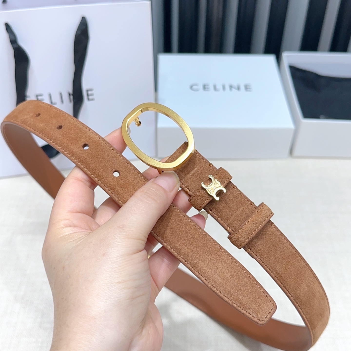 💥💥💥2.5cm赛琳腰带，双面头层牛皮，长度：75.80.85.90.95.100.105欧，铜五金扣原