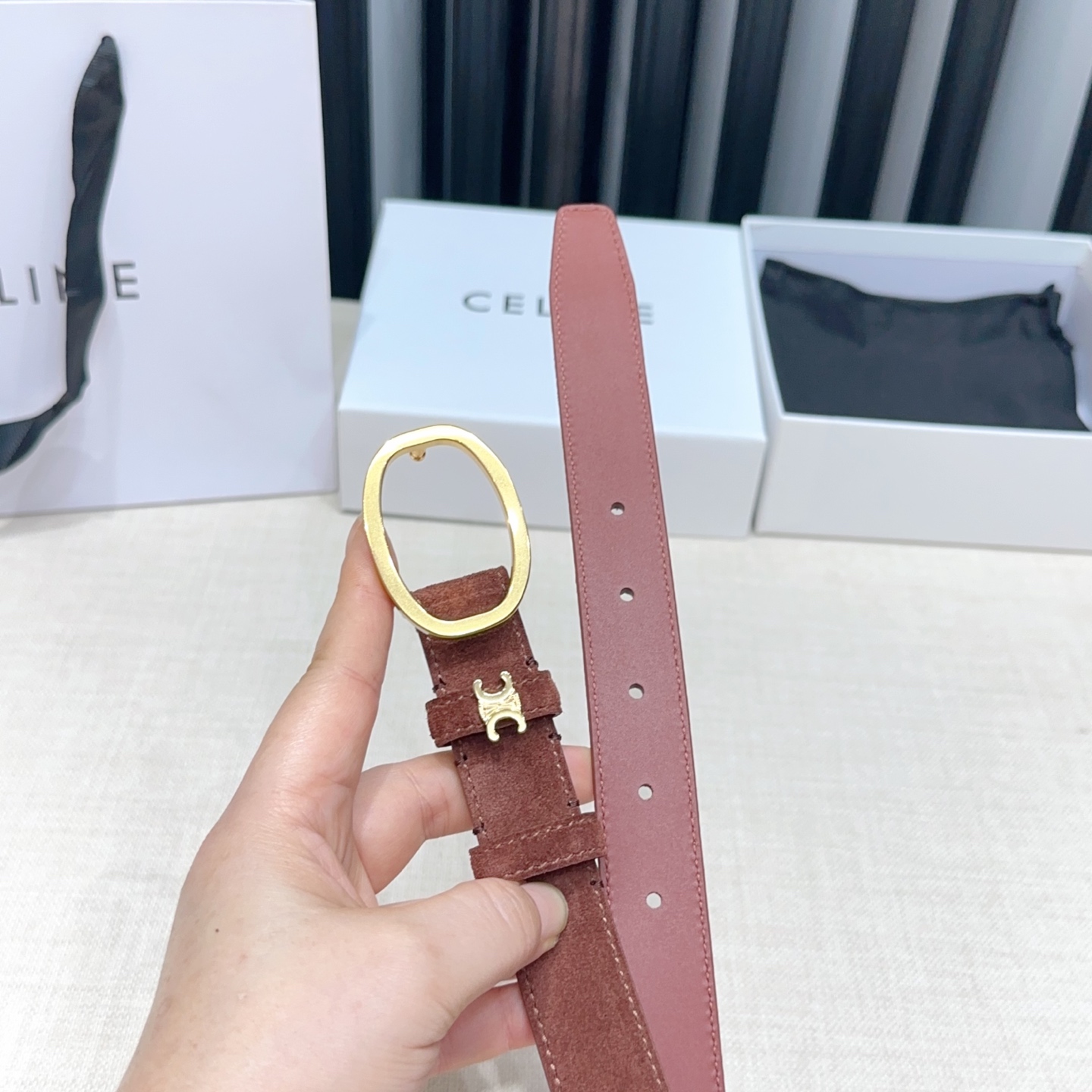 💥💥💥2.5cm赛琳腰带，双面头层牛皮，长度：75.80.85.90.95.100.105欧，铜五金扣原