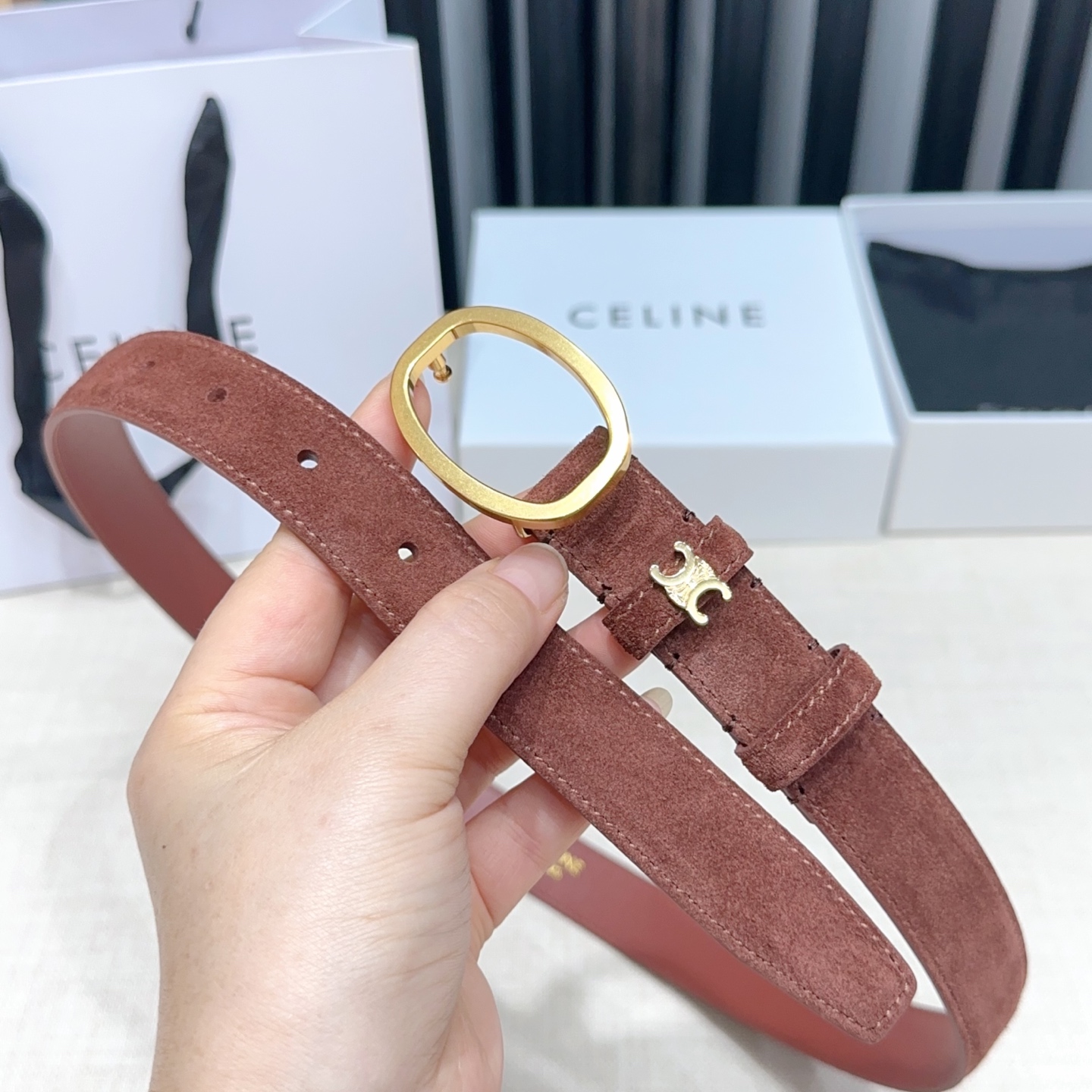 💥💥💥2.5cm赛琳腰带，双面头层牛皮，长度：75.80.85.90.95.100.105欧，铜五金扣原