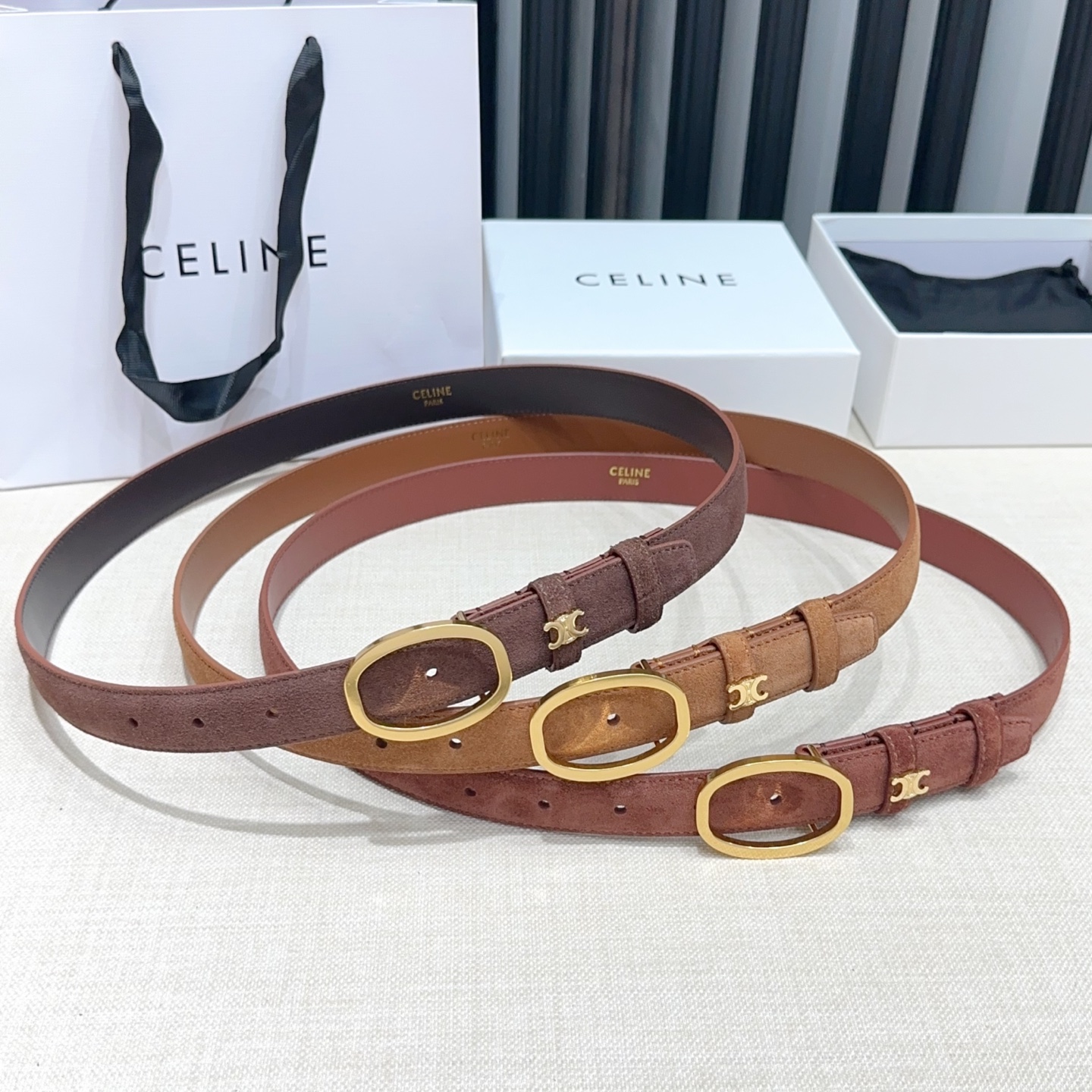 💥💥💥2.5cm赛琳腰带，双面头层牛皮，长度：75.80.85.90.95.100.105欧，铜五金扣原