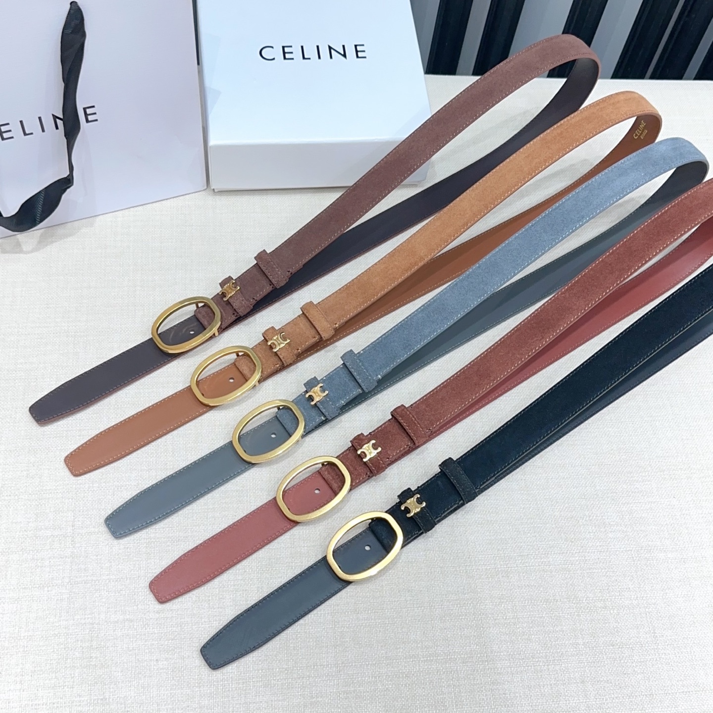 💥💥💥2.5cm赛琳腰带，双面头层牛皮，长度：75.80.85.90.95.100.105欧，铜五金扣原