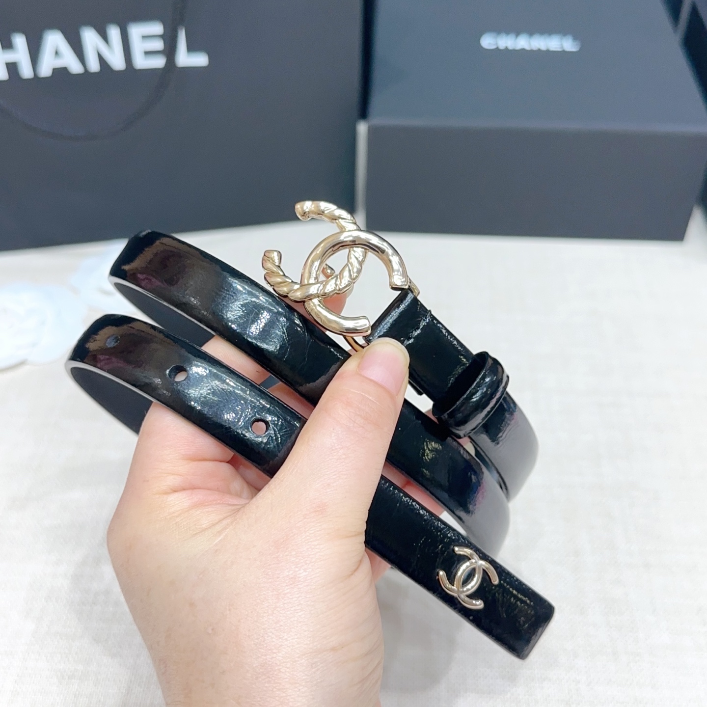 💥💥💥2.0cm香奈儿腰带，双面头层进口牛皮，长度：75.80.85.90.95.100.105欧，铜五