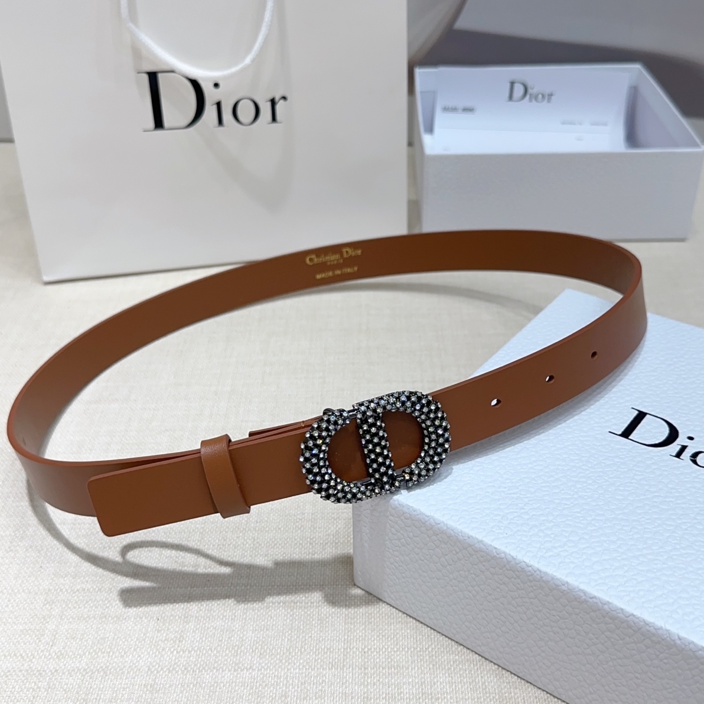 💥💥💥2.5cm迪奥腰带，双面头层进口牛皮，长度：75.80.85.90.95.100.105欧，铜五金