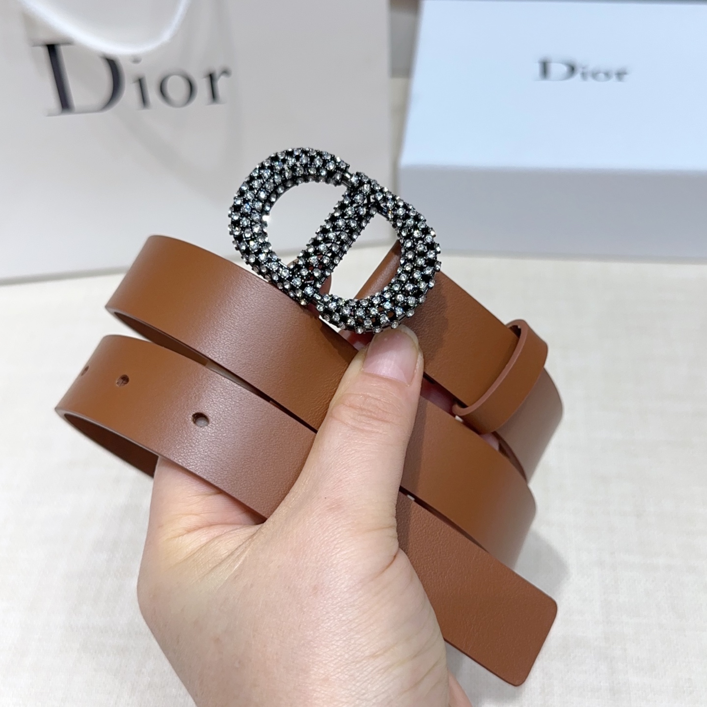 💥💥💥2.5cm迪奥腰带，双面头层进口牛皮，长度：75.80.85.90.95.100.105欧，铜五金