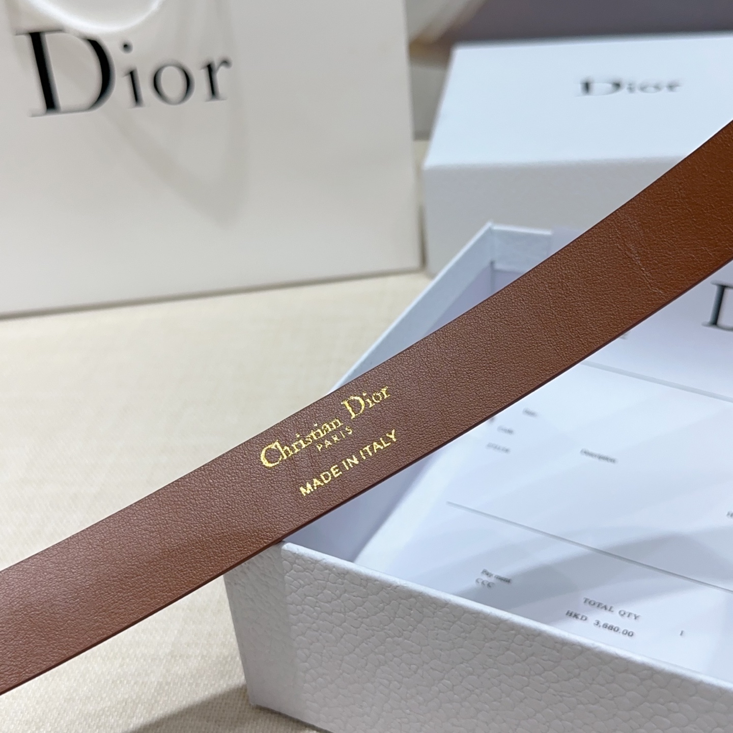 💥💥💥2.5cm迪奥腰带，双面头层进口牛皮，长度：75.80.85.90.95.100.105欧，铜五金