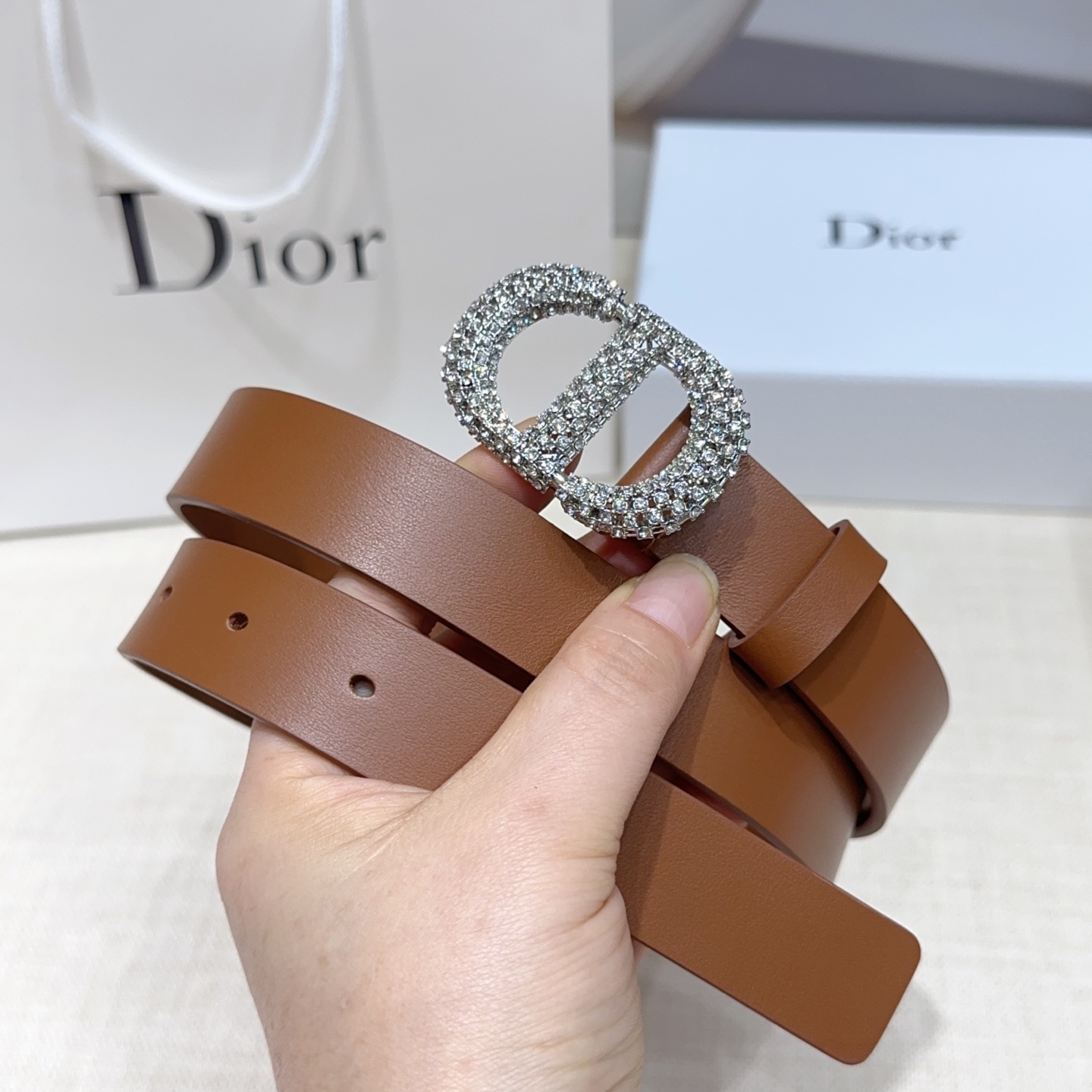 💥💥💥2.5cm迪奥腰带，双面头层进口牛皮，长度：75.80.85.90.95.100.105欧，铜五金