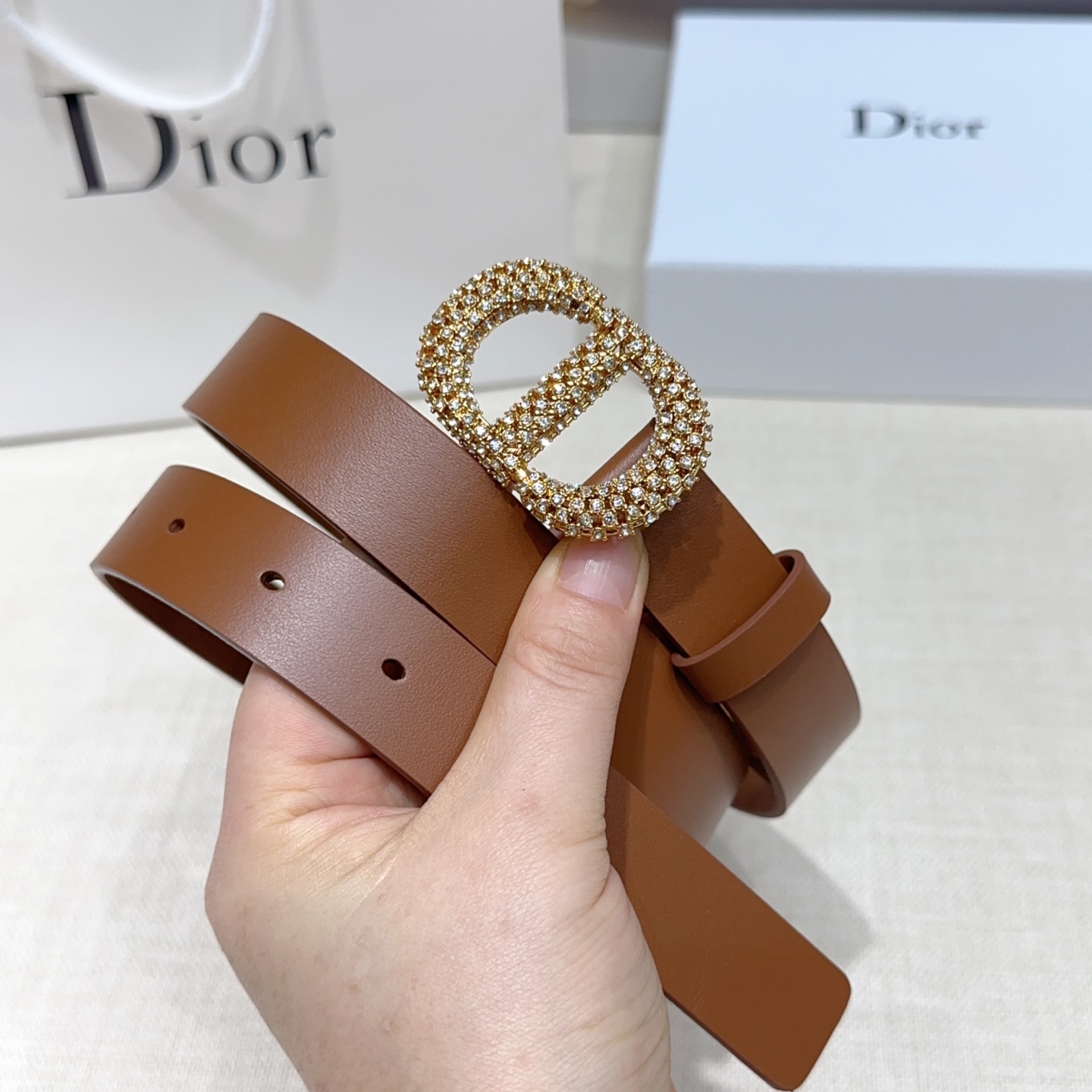 💥💥💥2.5cm迪奥腰带，双面头层进口牛皮，长度：75.80.85.90.95.100.105欧，铜五金