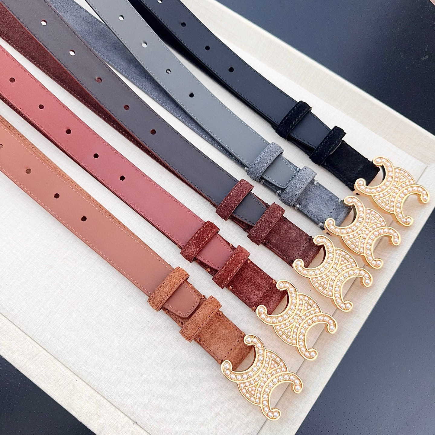 💥💥💥2.5cm赛琳腰带，头层磨砂牛皮配头层皮，长度：75.80.85.90.95.100.欧，纯铜扣配