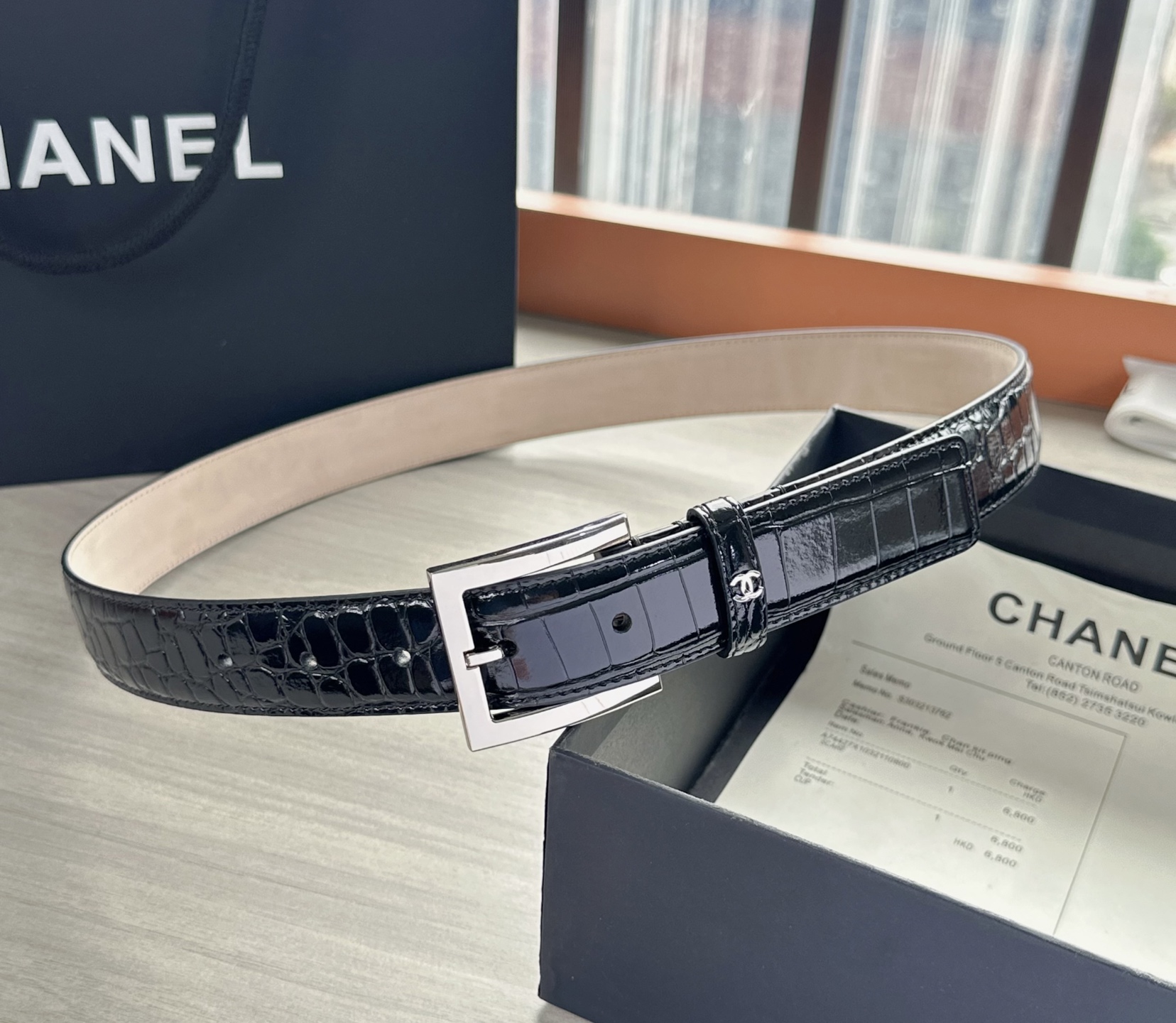 NO:763815,3.0cm Chanel belt, crocodile pattern double-sided first-layer cowhide, length 75.80.85.90.95.100.Europe, belt, chanel, cowhide198609093.0cm香奈儿腰带,鳄鱼纹双面头层牛皮,长度75.80.85.90.95.100.欧,皮带,chanel,cowhide,Belt