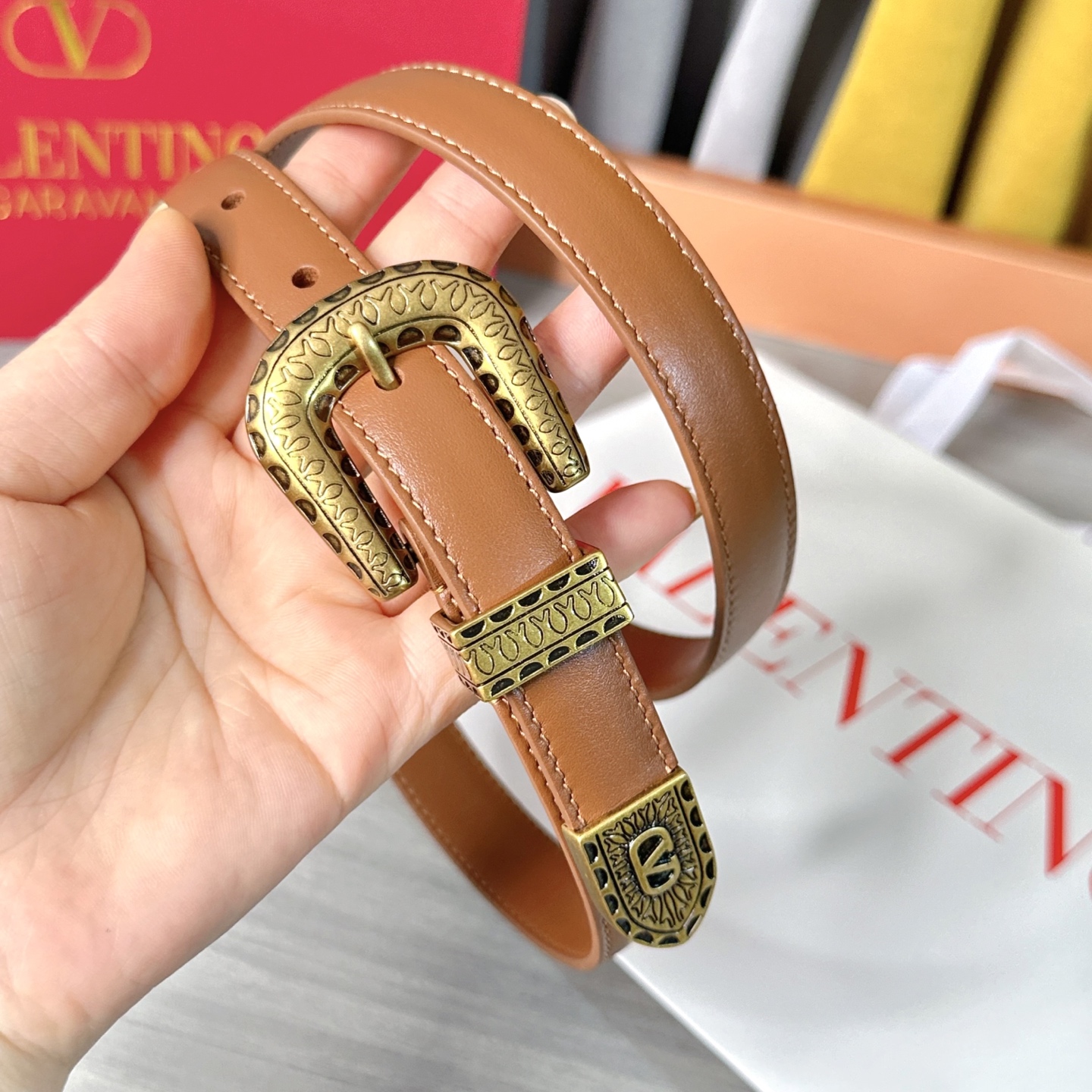 💥💥💥2.0cm 华伦天奴 腰带，双面头层牛皮，长度：75.80.85.90.95.100.105欧，铜