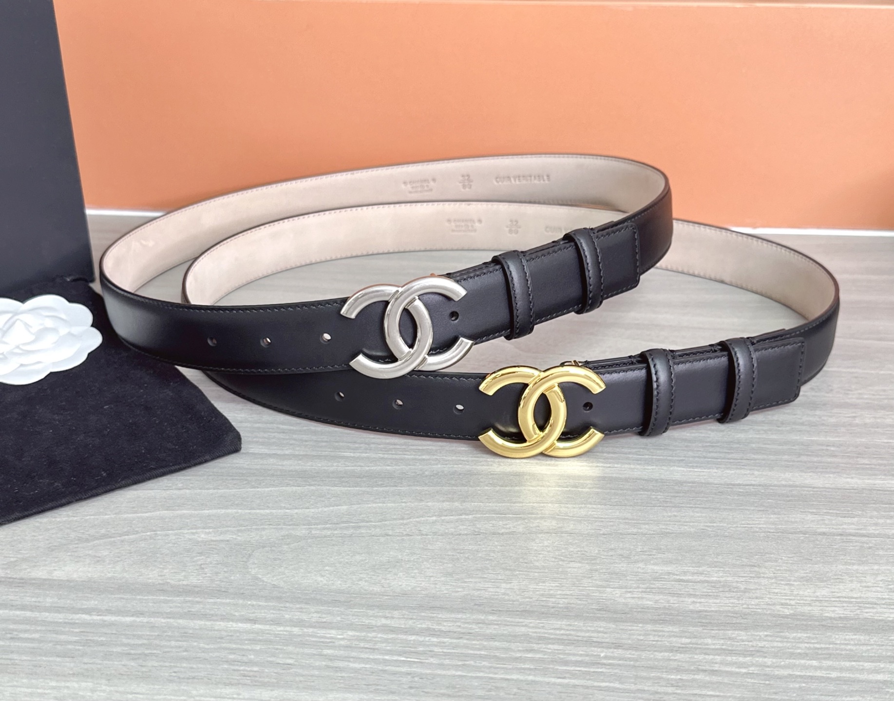 💥💥💥3.0cm香奈儿 CHANEL 最新款双面头层牛皮腰带、经典优雅、时尚百搭，长度：75.80.85