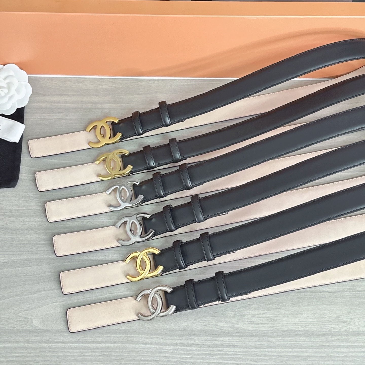 💥💥💥3.0cm香奈儿 CHANEL 最新款双面头层牛皮腰带、经典优雅、时尚百搭，长度：75.80.85