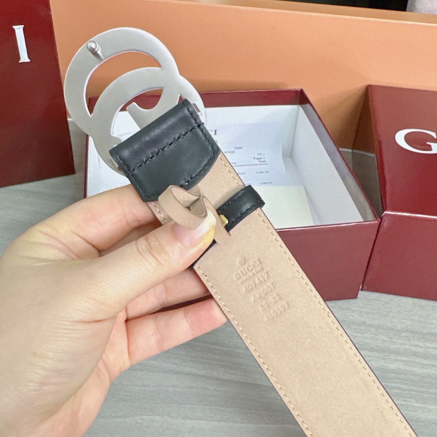 💥💥💥4.0cm古奇腰带，平纹磨砂底双面头层牛皮，长度：75.80.85.90.95.100.105.1