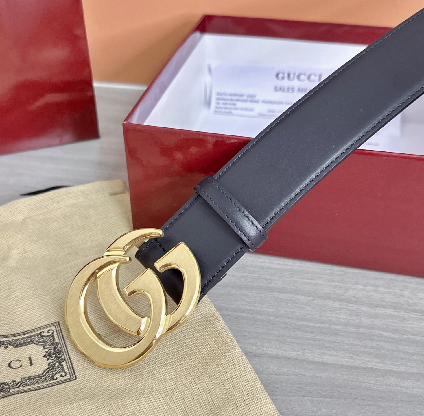 💥💥💥4.0cm古奇腰带，平纹磨砂底双面头层牛皮，长度：75.80.85.90.95.100.105.1