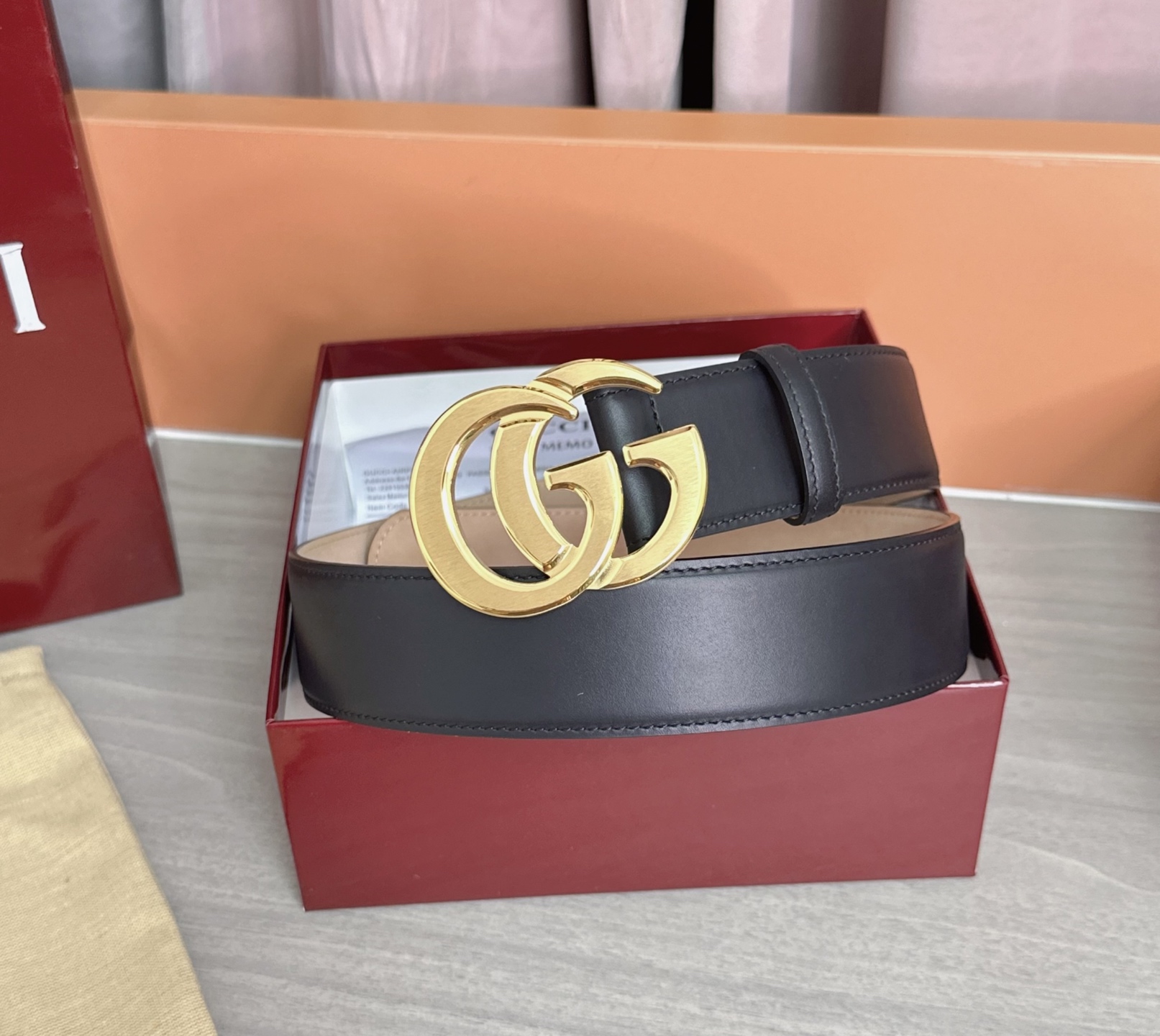 💥💥💥4.0cm古奇腰带，平纹磨砂底双面头层牛皮，长度：75.80.85.90.95.100.105.1