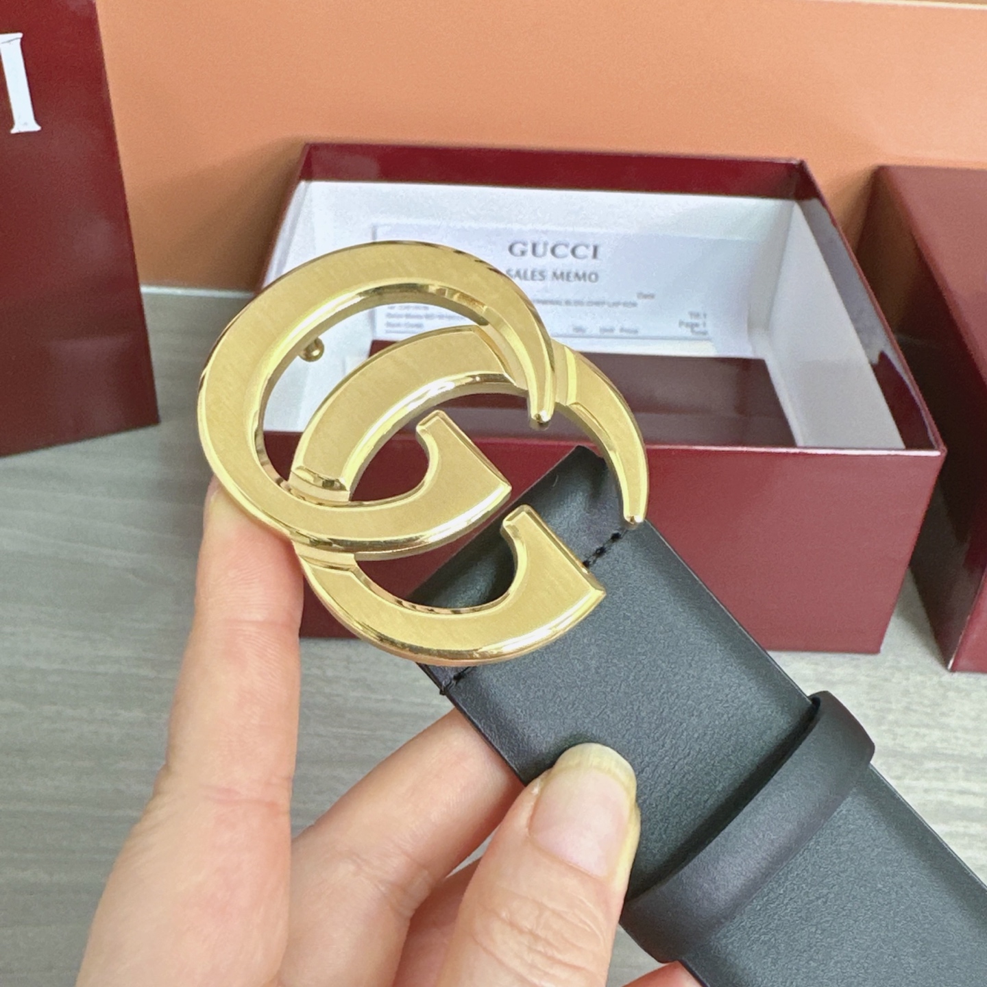 💥💥💥4.0cm古奇腰带，平纹磨砂底双面头层牛皮，长度：75.80.85.90.95.100.105.1