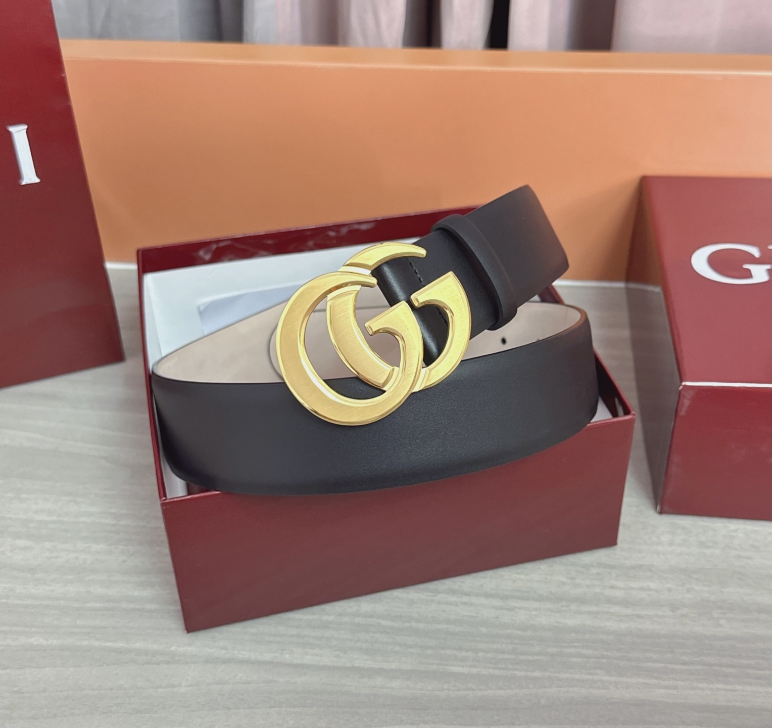 💥💥💥4.0cm古奇腰带，平纹磨砂底双面头层牛皮，长度：75.80.85.90.95.100.105.1