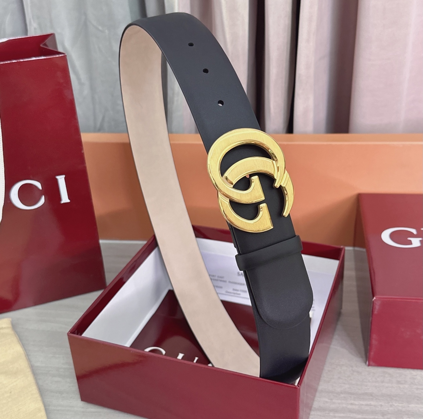 💥💥💥4.0cm古奇腰带，平纹磨砂底双面头层牛皮，长度：75.80.85.90.95.100.105.1