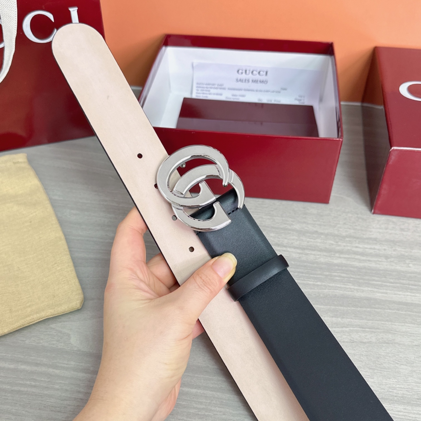 💥💥💥4.0cm古奇腰带，平纹磨砂底双面头层牛皮，长度：75.80.85.90.95.100.105.1