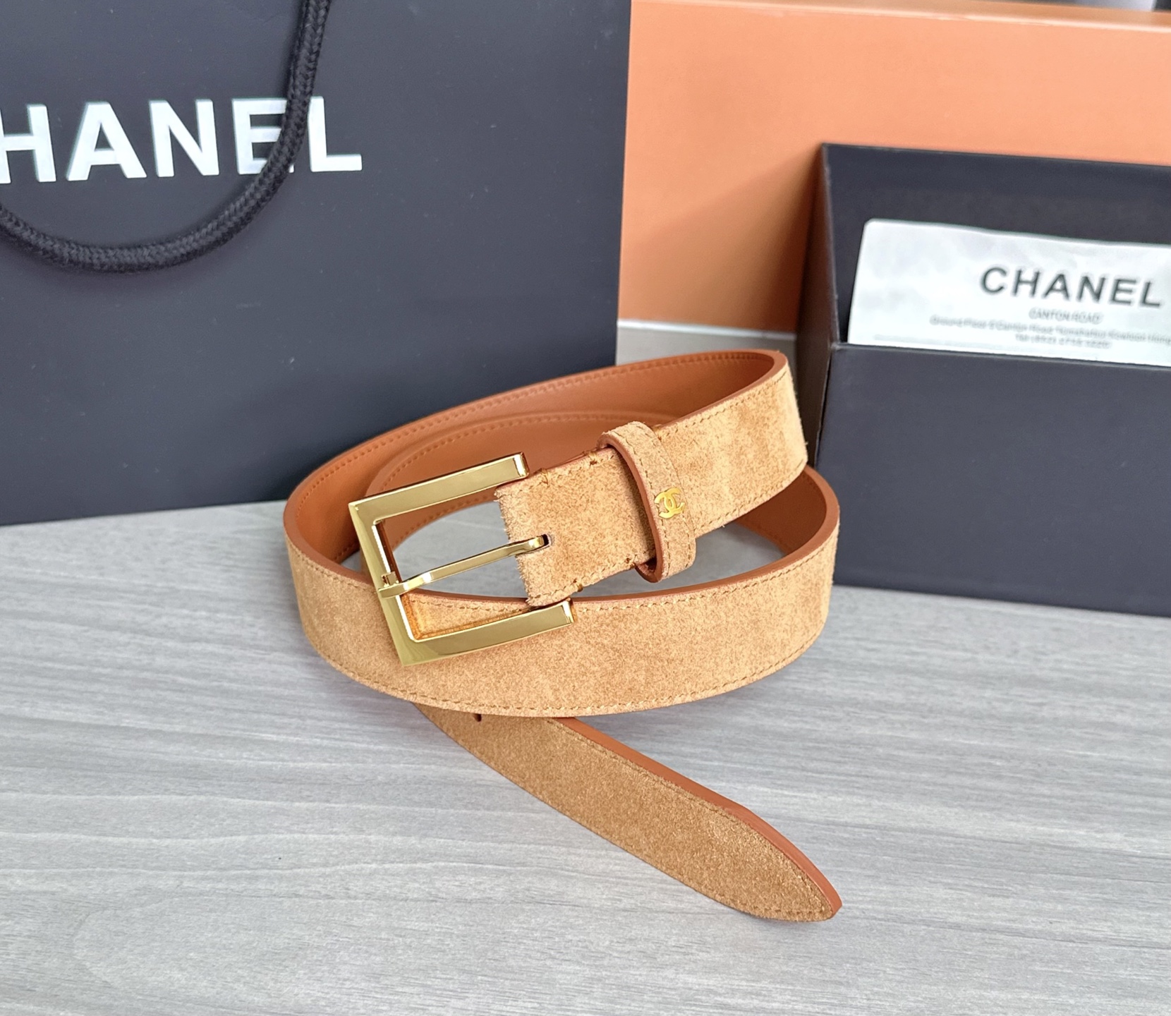 💥💥💥3.0cm香奈儿腰带，磨砂皮双面头层牛皮，长度：75.80.85.90.95.100.105.11