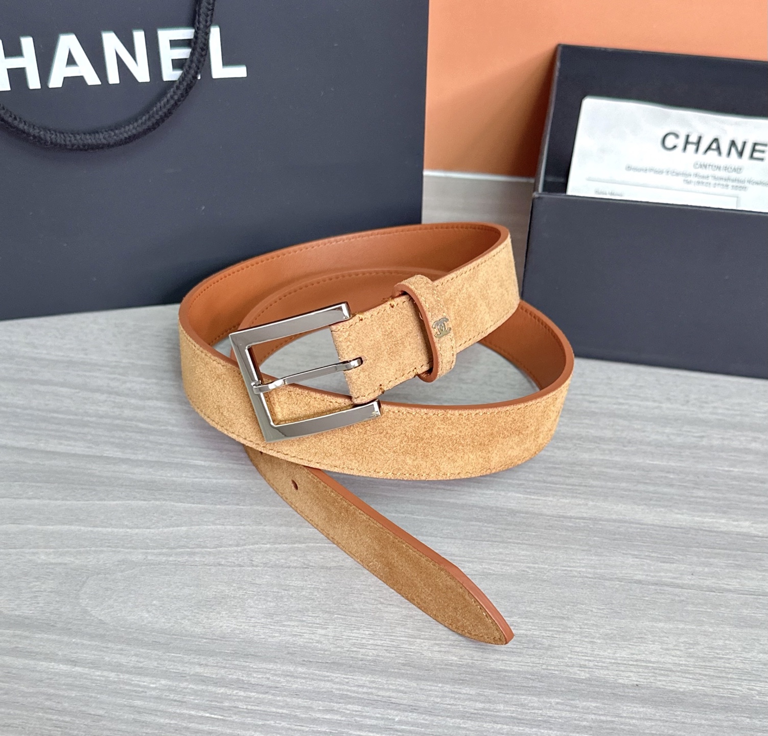 💥💥💥3.0cm香奈儿腰带，磨砂皮双面头层牛皮，长度：75.80.85.90.95.100.105.11