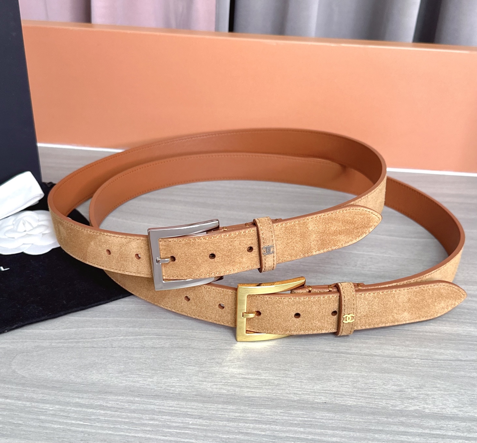 💥💥💥3.0cm香奈儿腰带，磨砂皮双面头层牛皮，长度：75.80.85.90.95.100.105.11