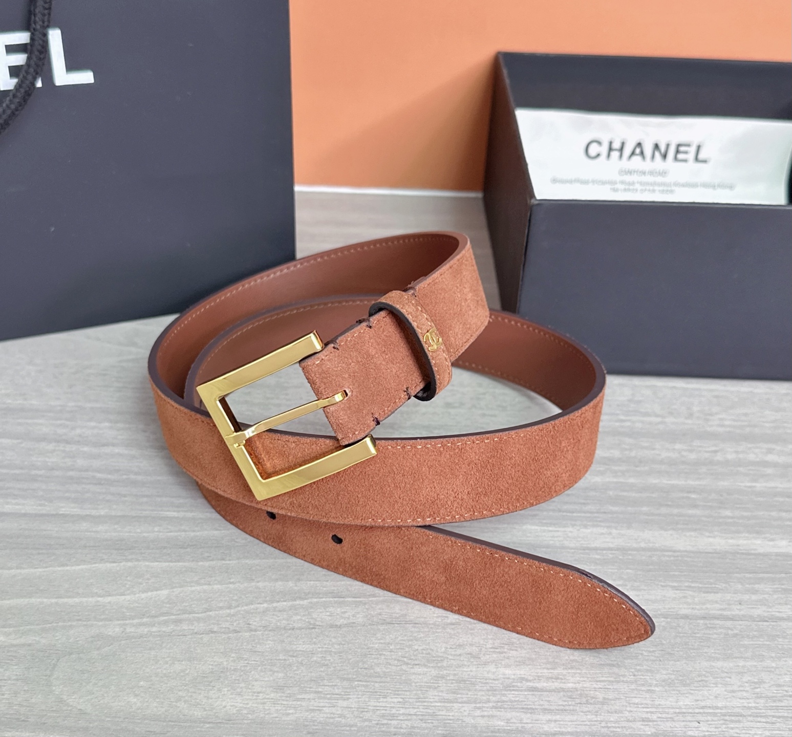💥💥💥3.0cm香奈儿腰带，磨砂皮双面头层牛皮，长度：75.80.85.90.95.100.105.11