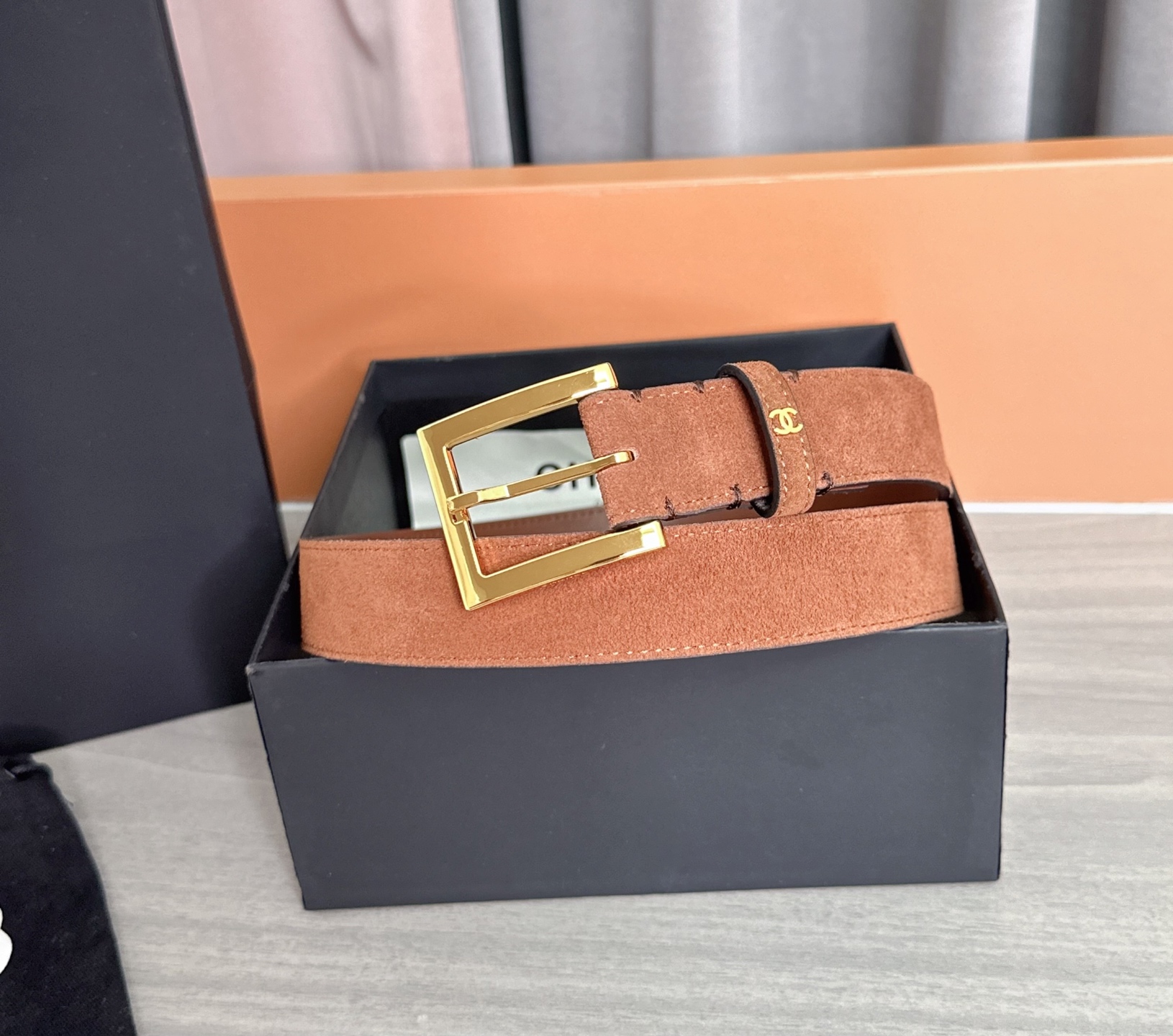 💥💥💥3.0cm香奈儿腰带，磨砂皮双面头层牛皮，长度：75.80.85.90.95.100.105.11