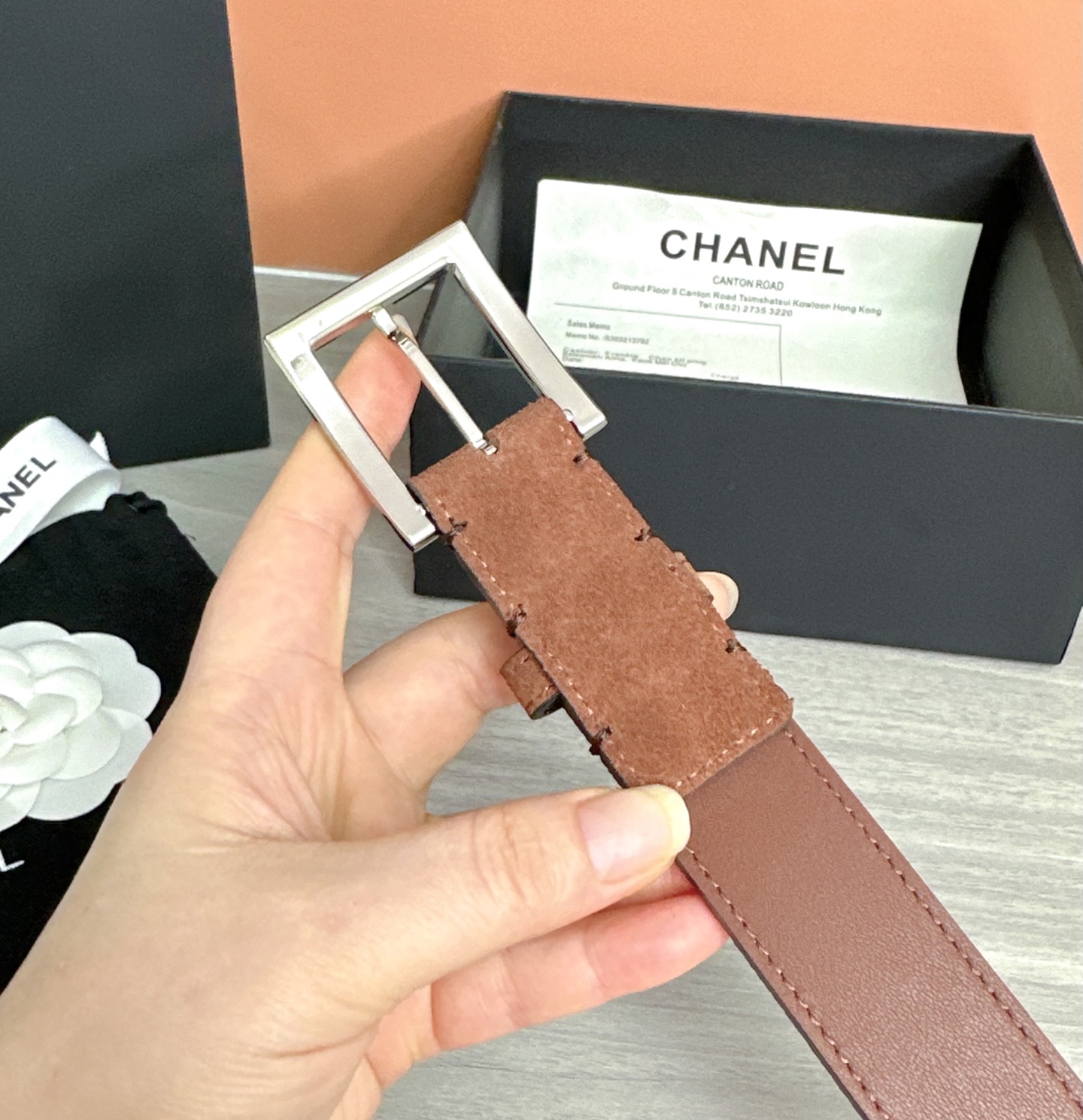 💥💥💥3.0cm香奈儿腰带，磨砂皮双面头层牛皮，长度：75.80.85.90.95.100.105.11