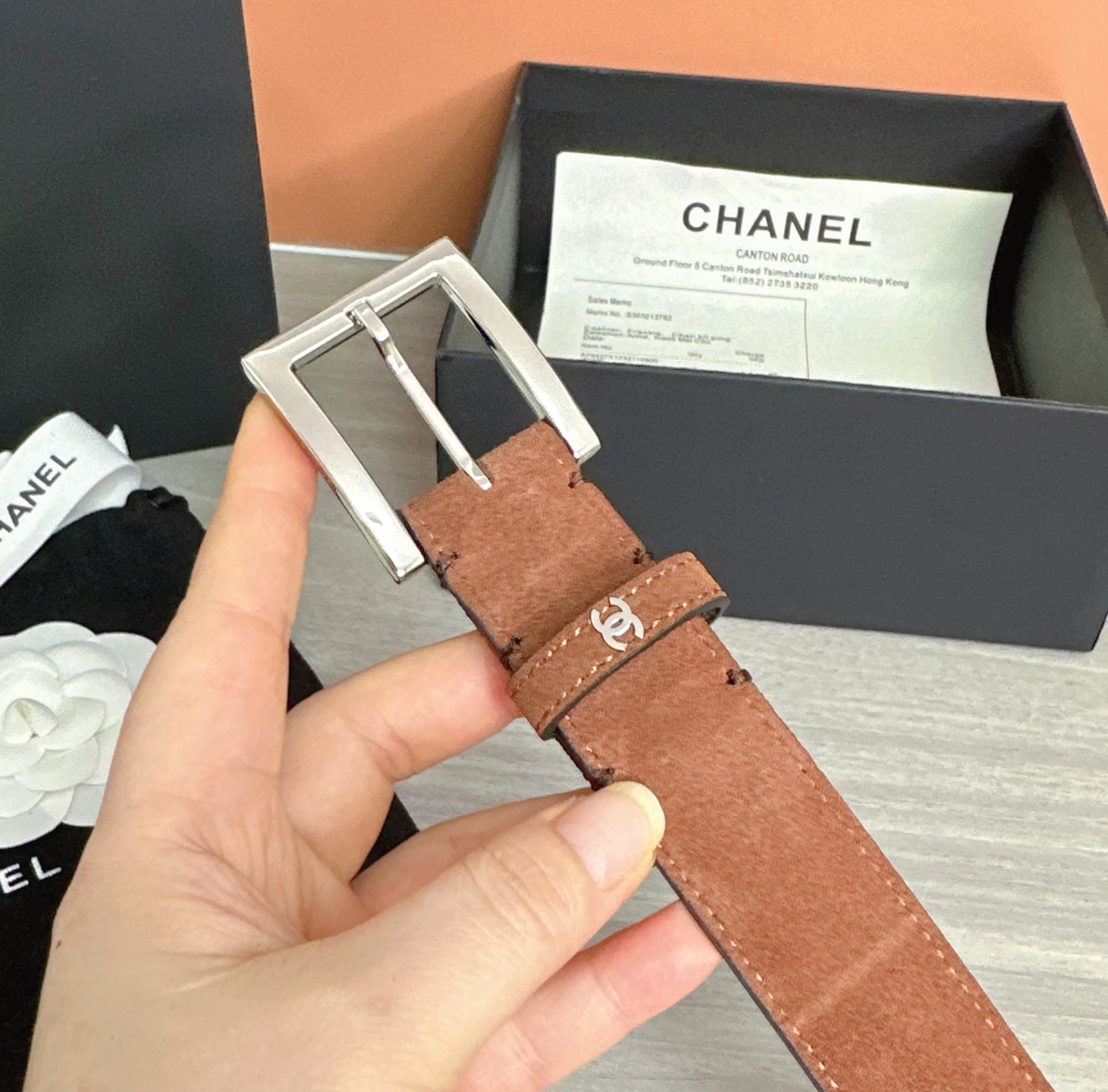 💥💥💥3.0cm香奈儿腰带，磨砂皮双面头层牛皮，长度：75.80.85.90.95.100.105.11
