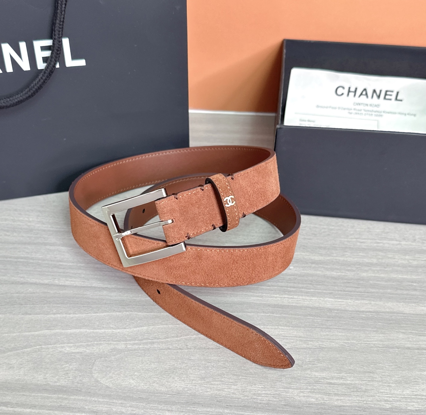 💥💥💥3.0cm香奈儿腰带，磨砂皮双面头层牛皮，长度：75.80.85.90.95.100.105.11