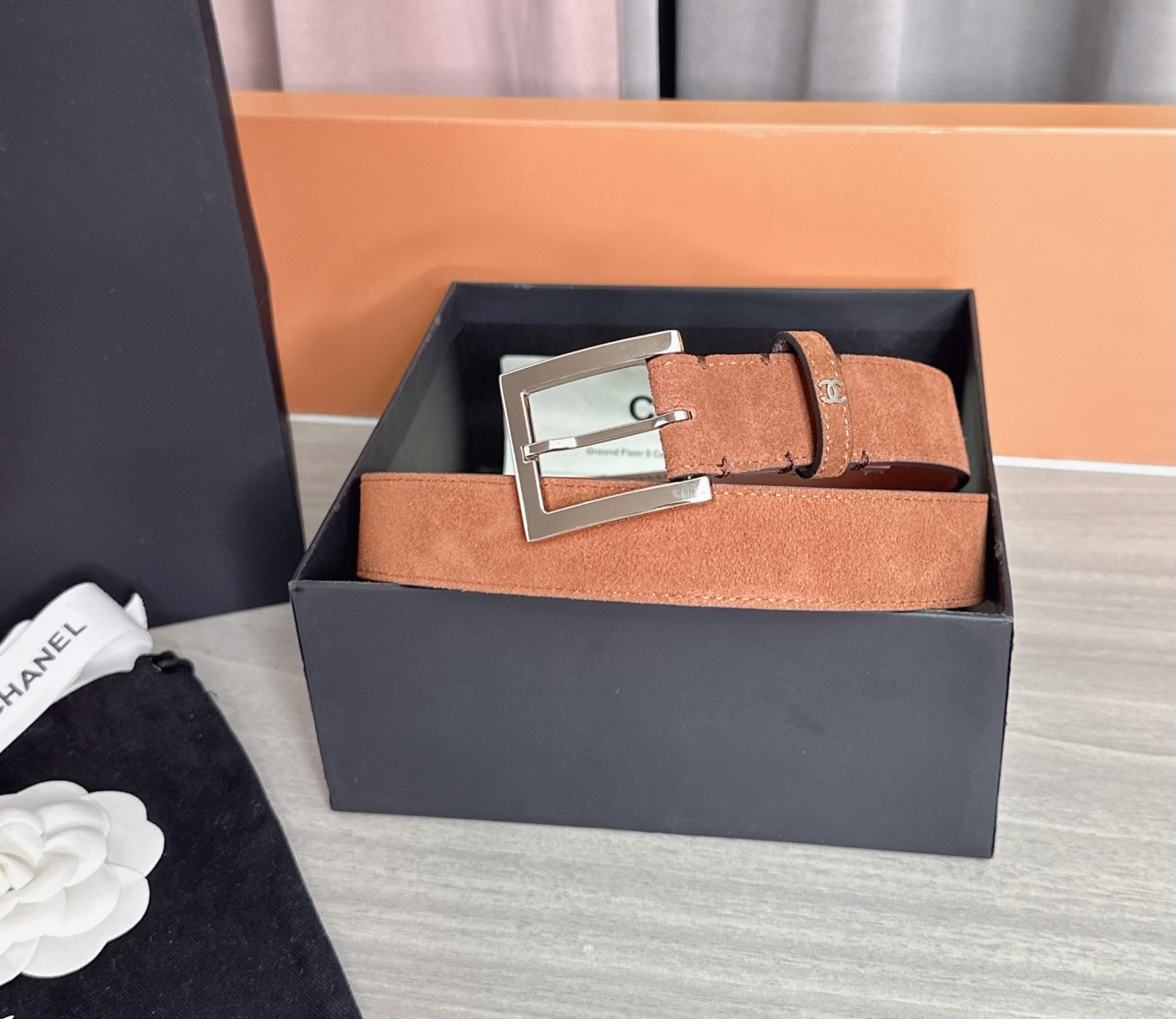 💥💥💥3.0cm香奈儿腰带，磨砂皮双面头层牛皮，长度：75.80.85.90.95.100.105.11