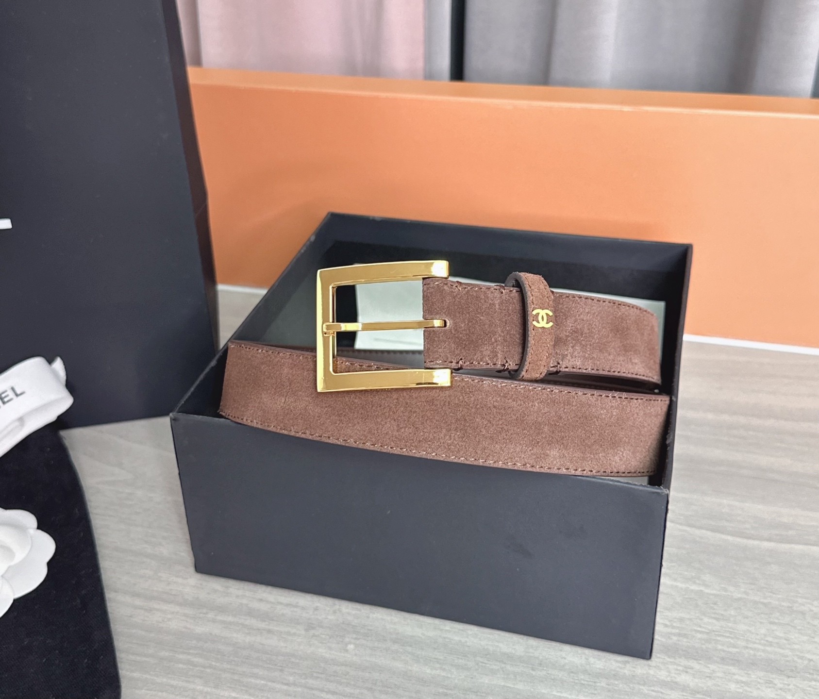 💥💥💥3.0cm香奈儿腰带，磨砂皮双面头层牛皮，长度：75.80.85.90.95.100.105.11