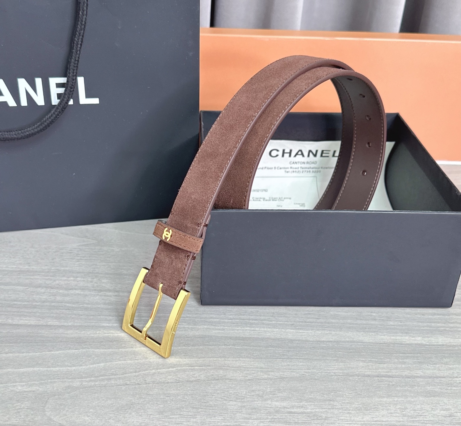 💥💥💥3.0cm香奈儿腰带，磨砂皮双面头层牛皮，长度：75.80.85.90.95.100.105.11