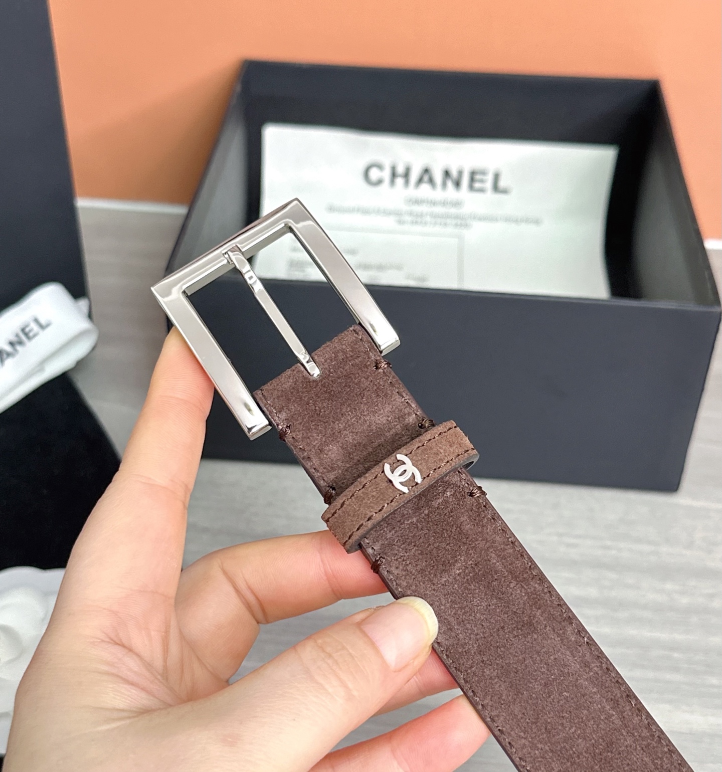 💥💥💥3.0cm香奈儿腰带，磨砂皮双面头层牛皮，长度：75.80.85.90.95.100.105.11