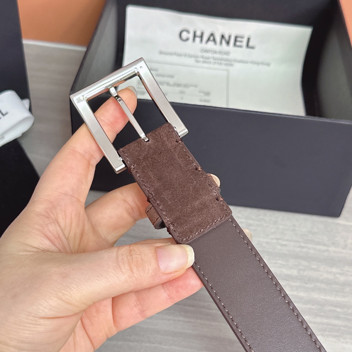 💥💥💥3.0cm香奈儿腰带，磨砂皮双面头层牛皮，长度：75.80.85.90.95.100.105.11